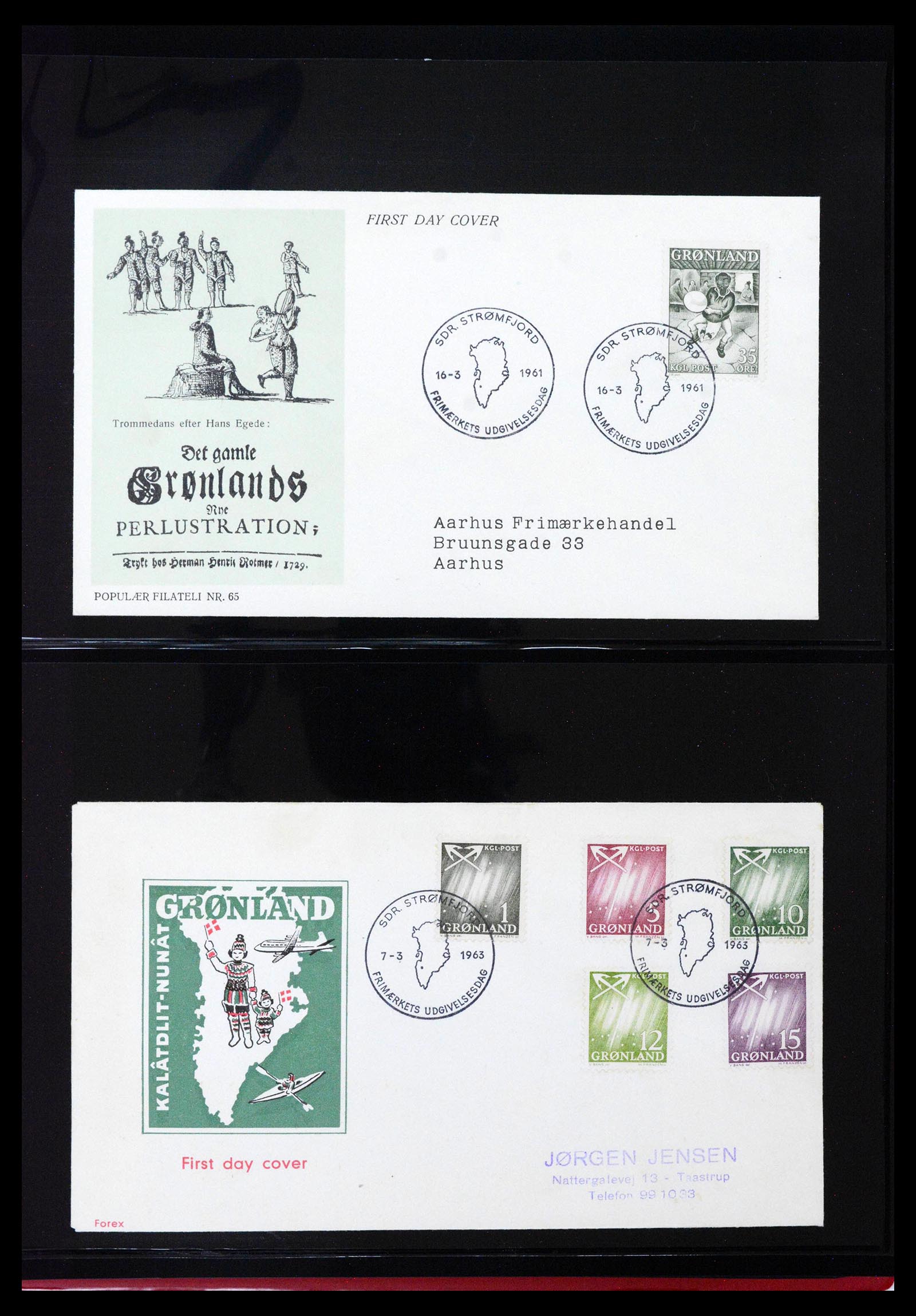38824 0006 - Stamp collection 38824 Greenland first day covers 1950-2017.