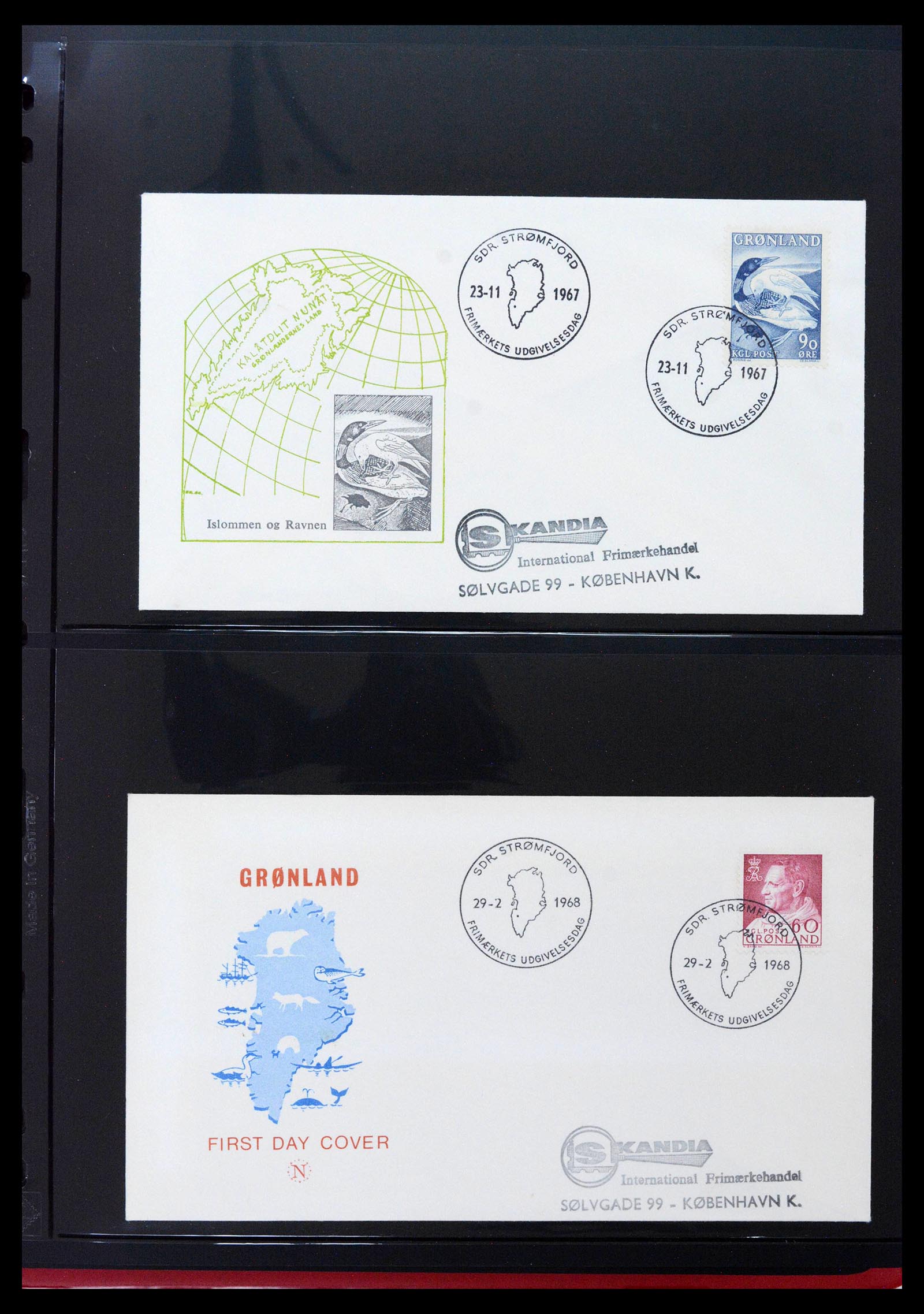 38824 0011 - Stamp collection 38824 Greenland first day covers 1950-2017.