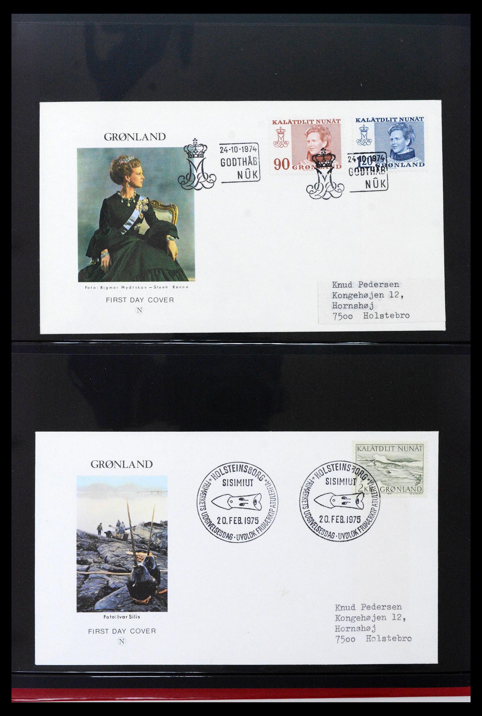 38824 0021 - Stamp collection 38824 Greenland first day covers 1950-2017.