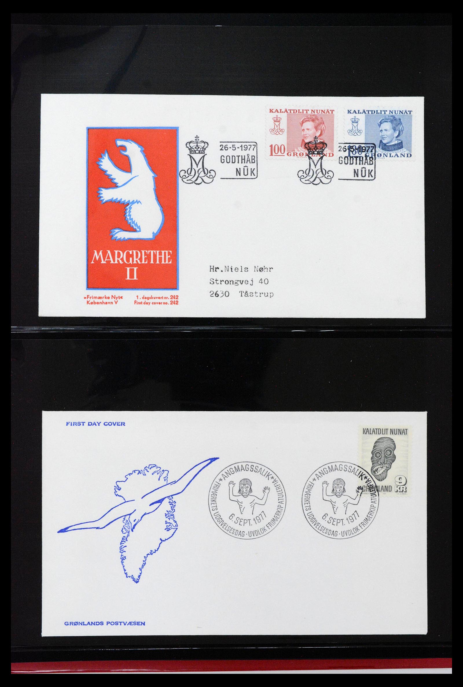 38824 0026 - Stamp collection 38824 Greenland first day covers 1950-2017.