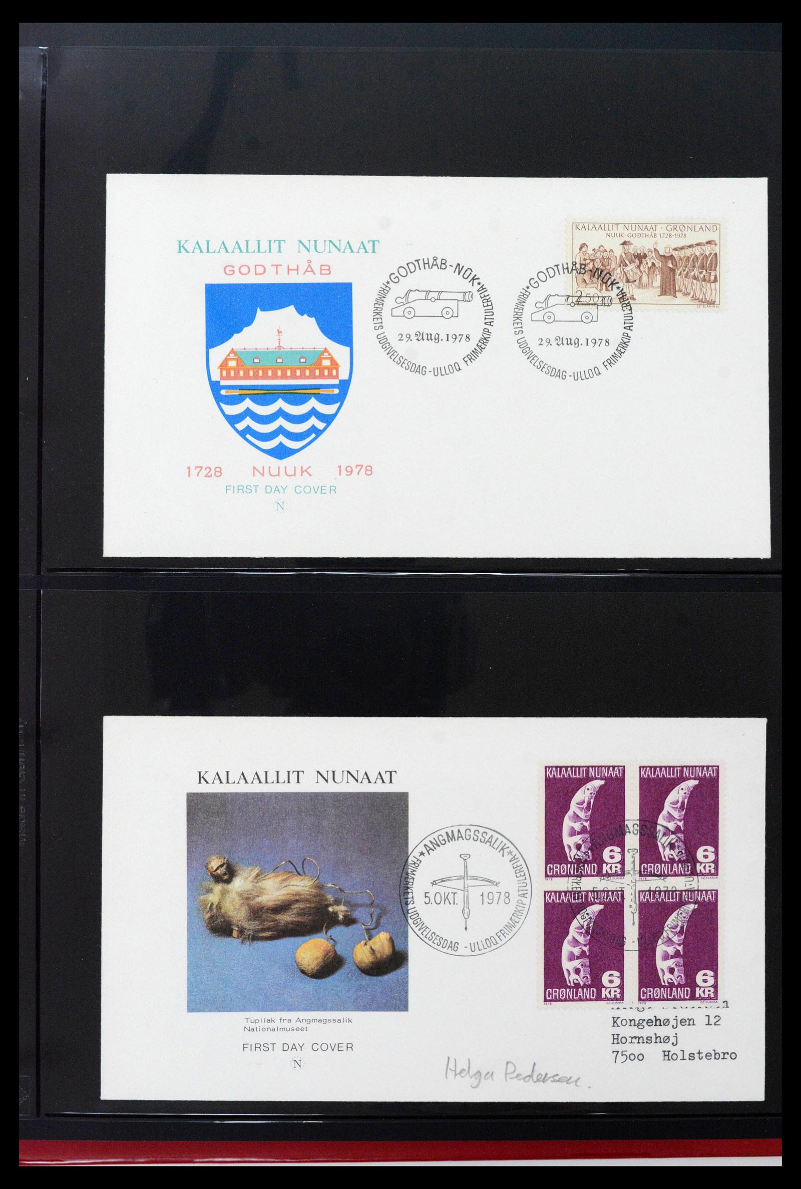38824 0030 - Stamp collection 38824 Greenland first day covers 1950-2017.