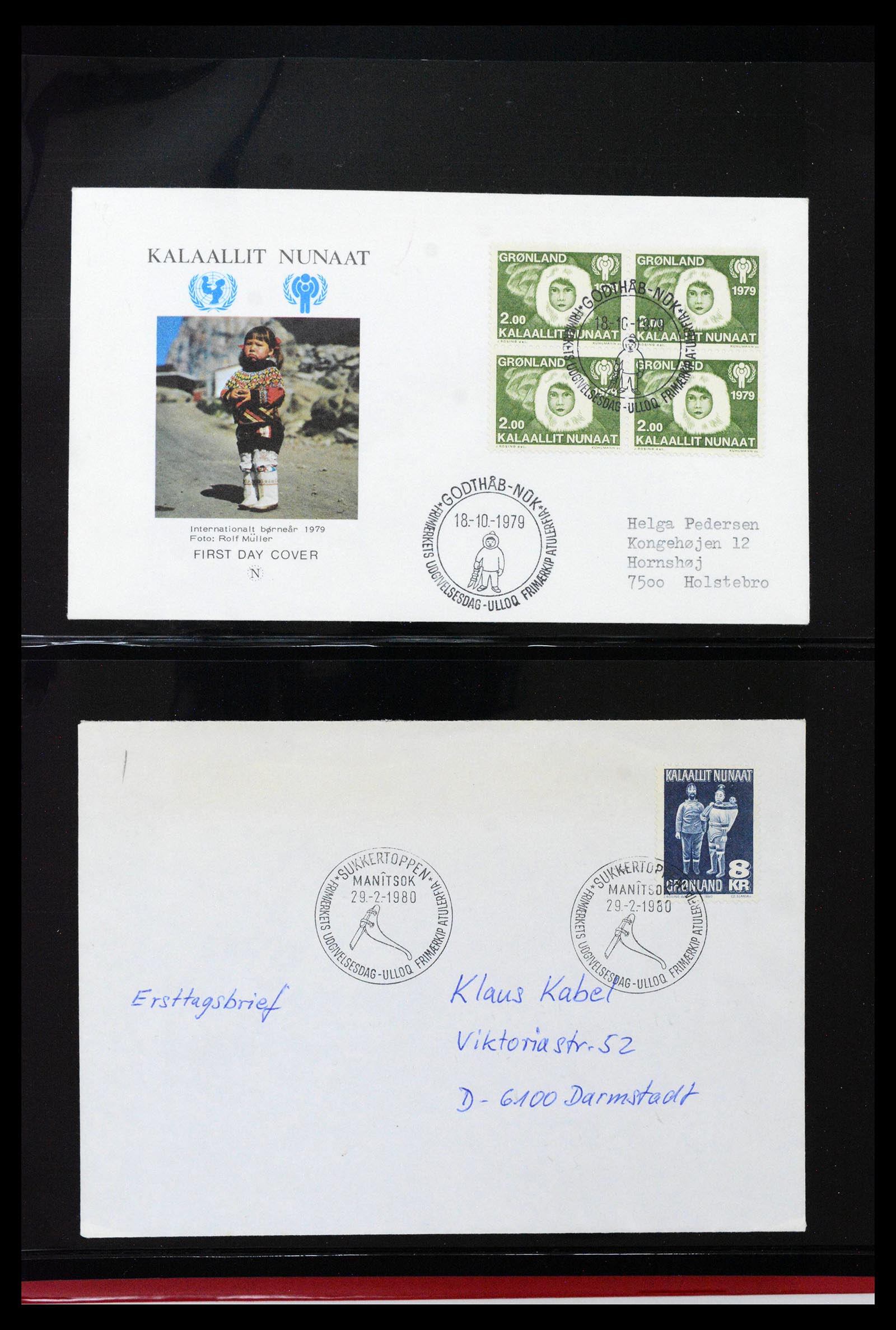 38824 0033 - Stamp collection 38824 Greenland first day covers 1950-2017.