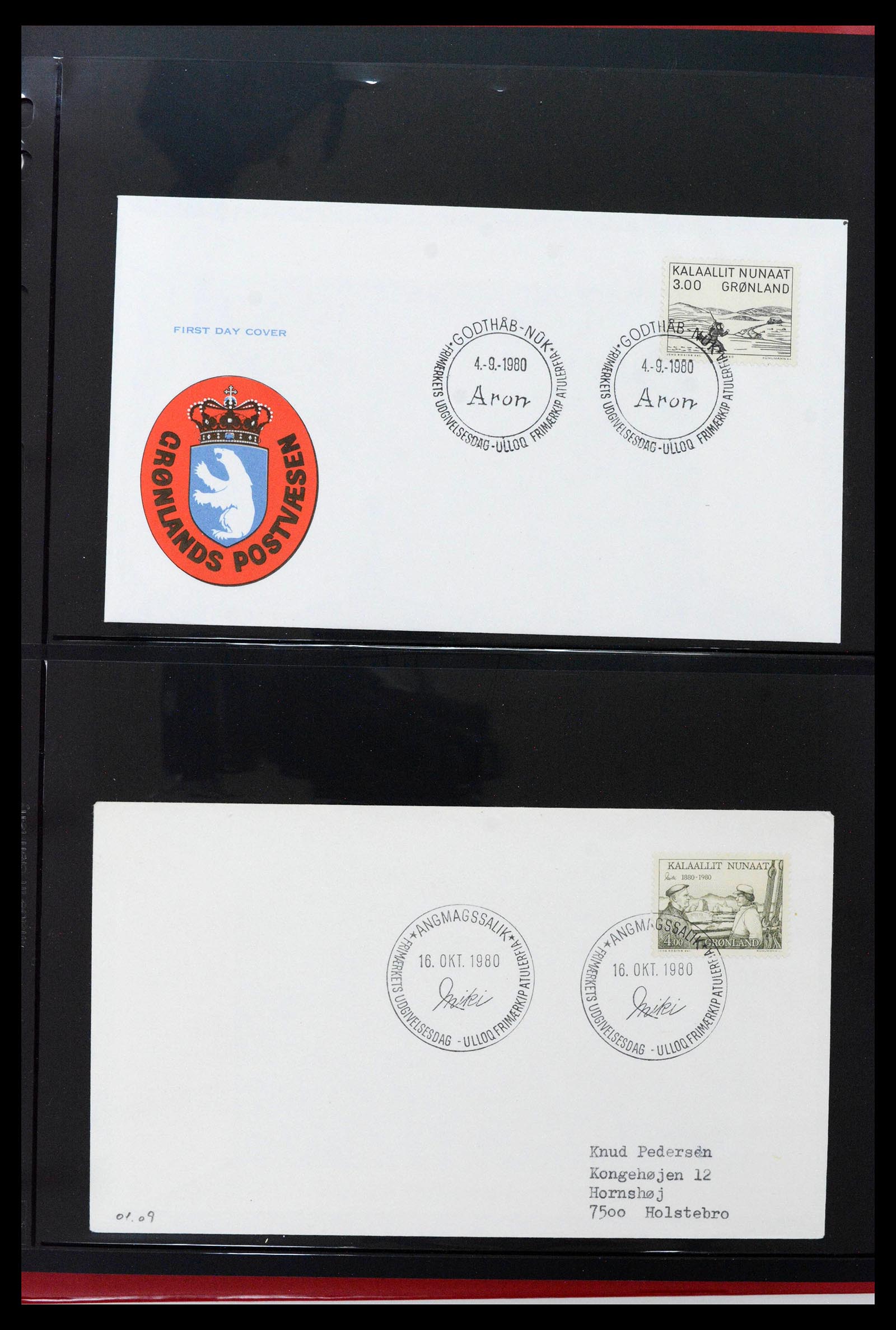 38824 0036 - Stamp collection 38824 Greenland first day covers 1950-2017.