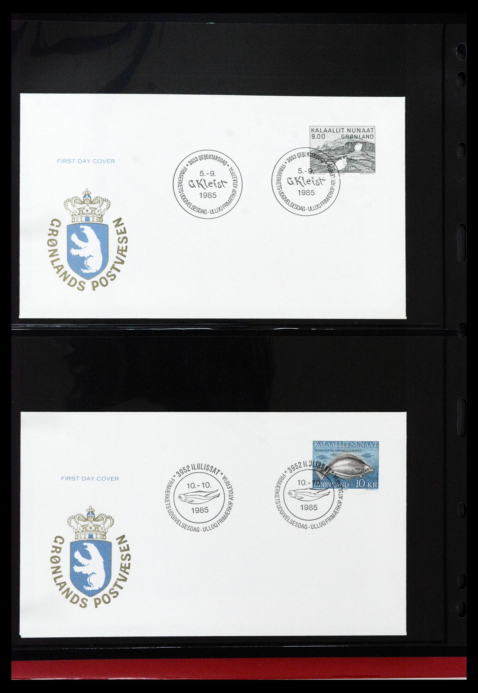 38824 0053 - Stamp collection 38824 Greenland first day covers 1950-2017.