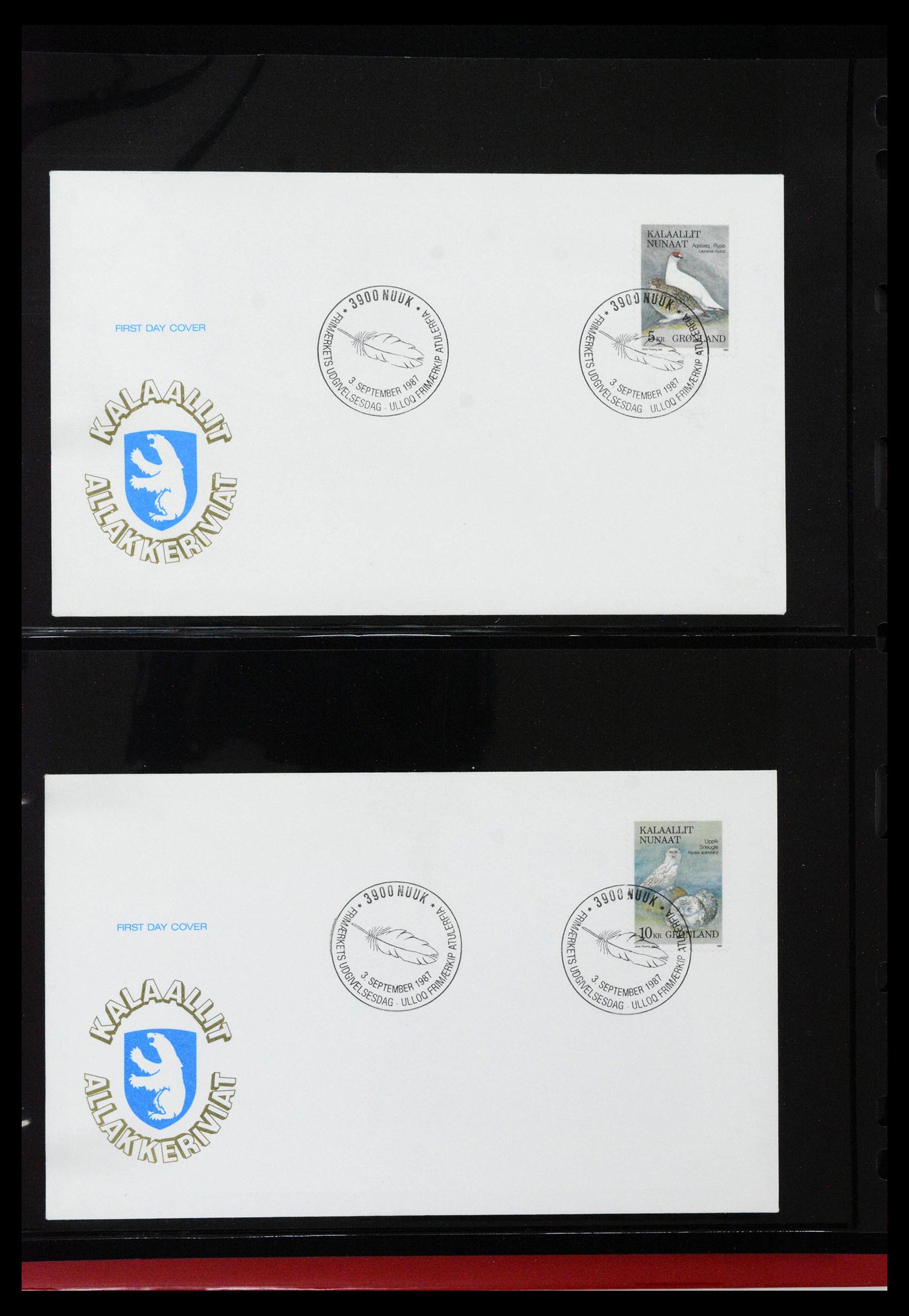38824 0059 - Postzegelverzameling 38824 Groenland FDC's 1950-2017.