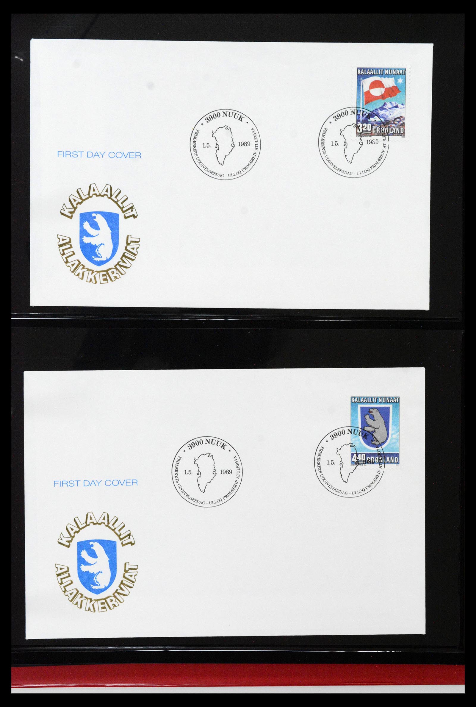 38824 0069 - Stamp collection 38824 Greenland first day covers 1950-2017.