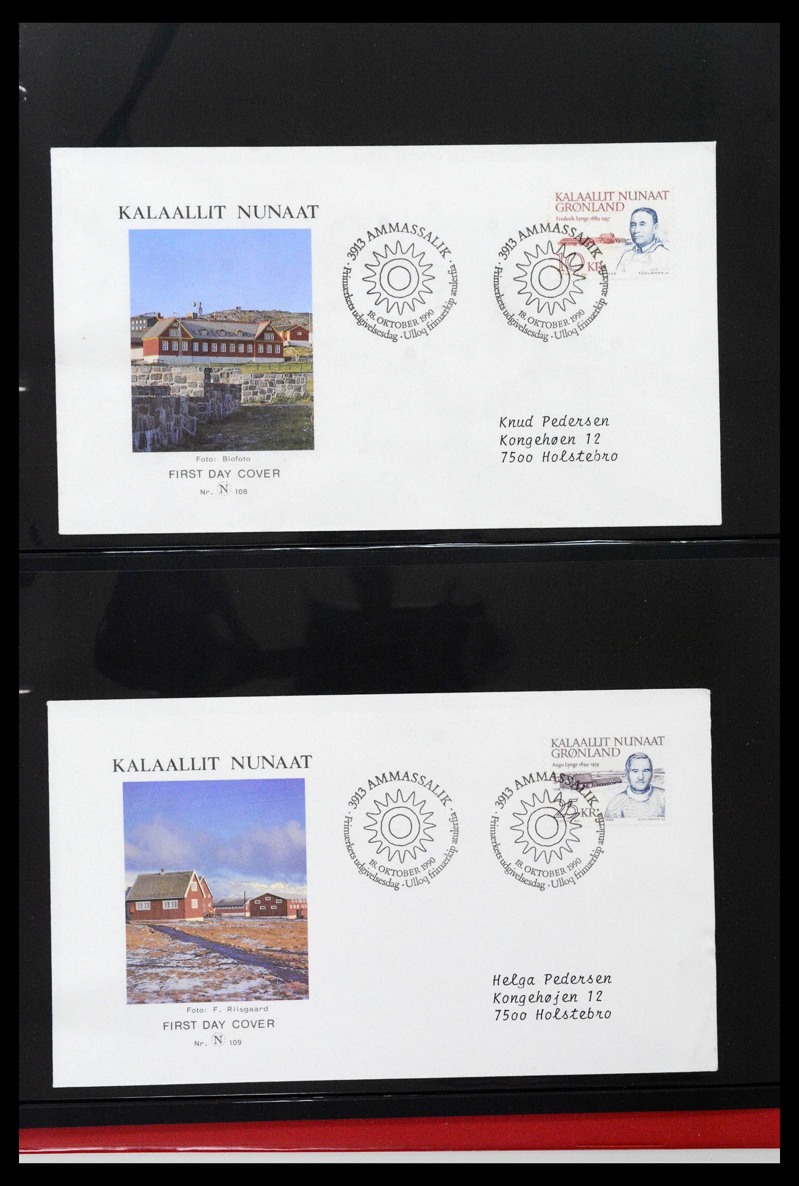 38824 0076 - Stamp collection 38824 Greenland first day covers 1950-2017.