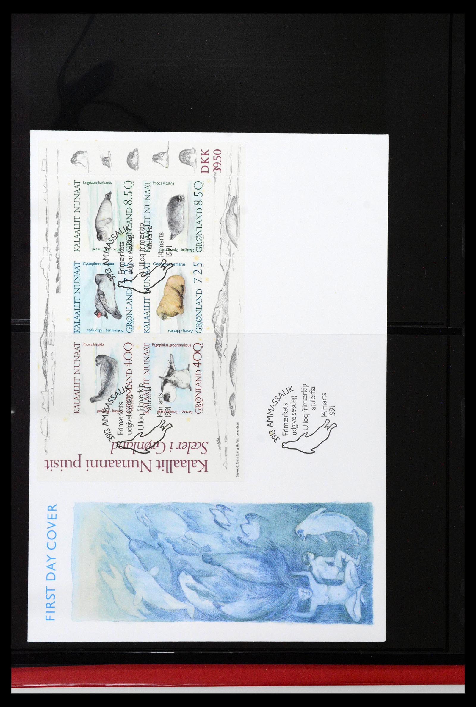 38824 0077 - Stamp collection 38824 Greenland first day covers 1950-2017.