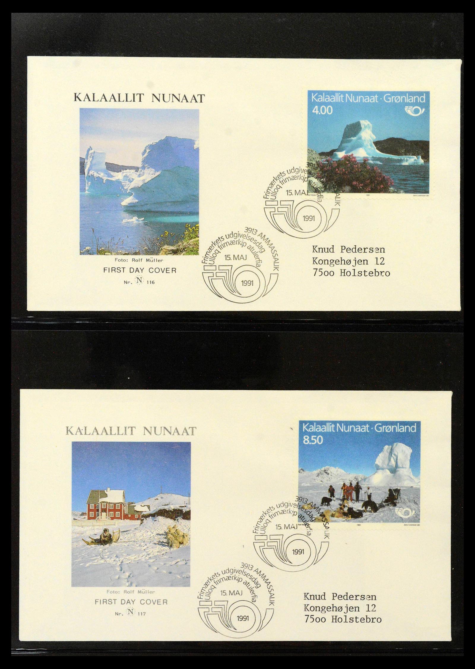 38824 0084 - Stamp collection 38824 Greenland first day covers 1950-2017.