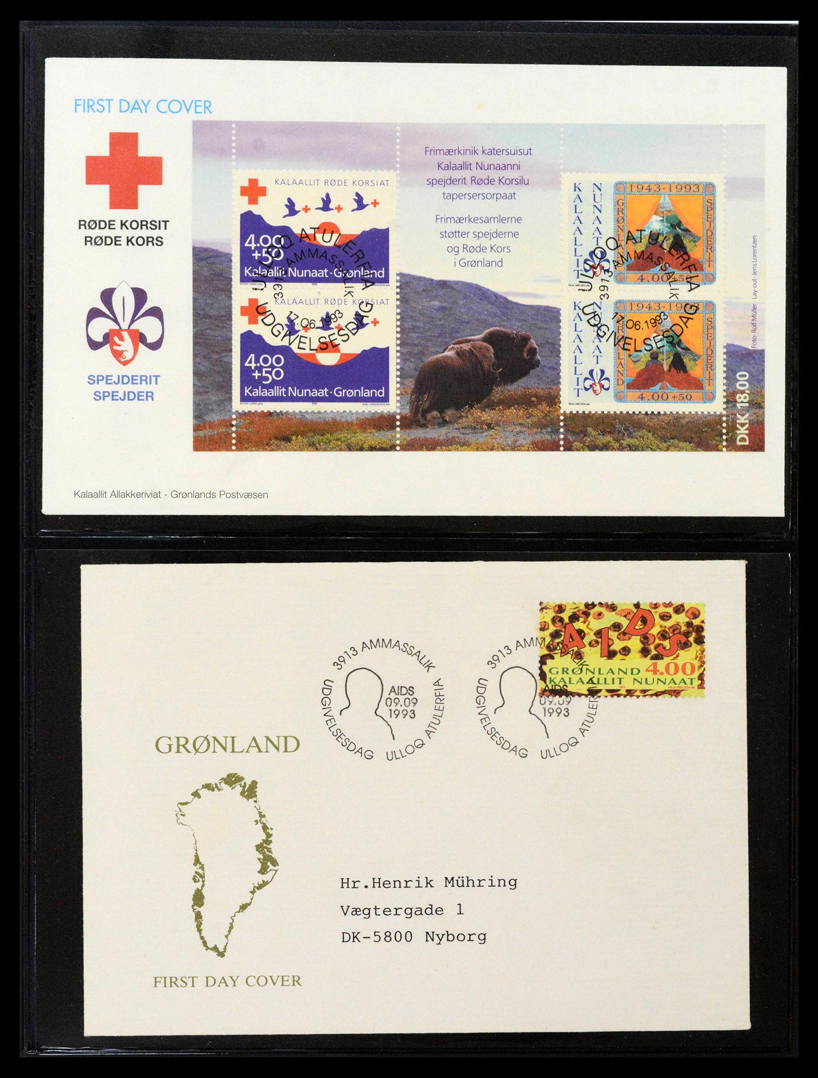 38824 0094 - Stamp collection 38824 Greenland first day covers 1950-2017.