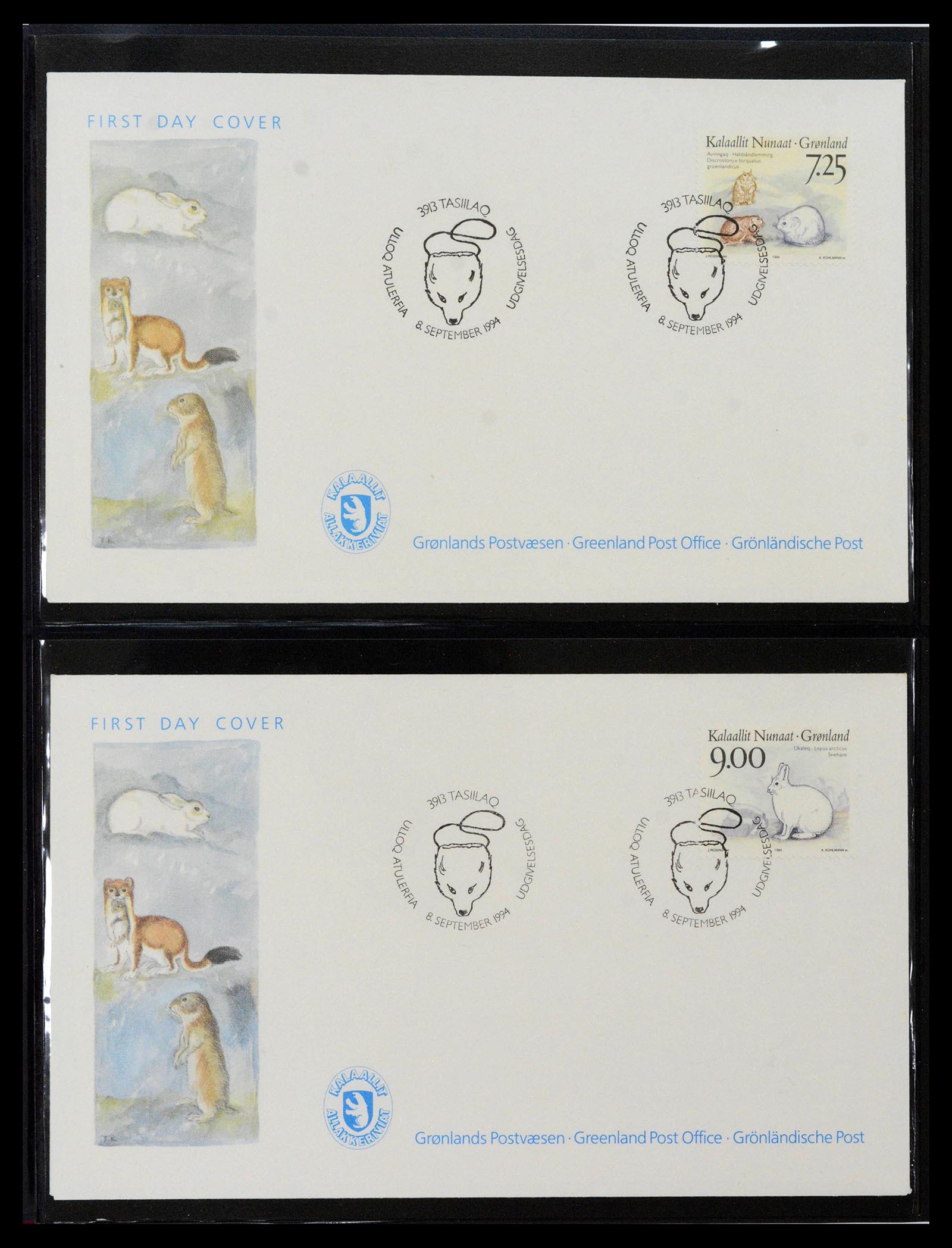 38824 0100 - Stamp collection 38824 Greenland first day covers 1950-2017.