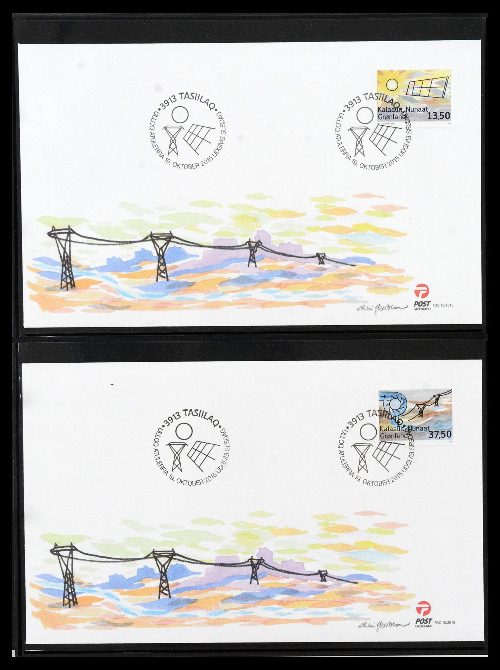 38824 0370 - Stamp collection 38824 Greenland first day covers 1950-2017.