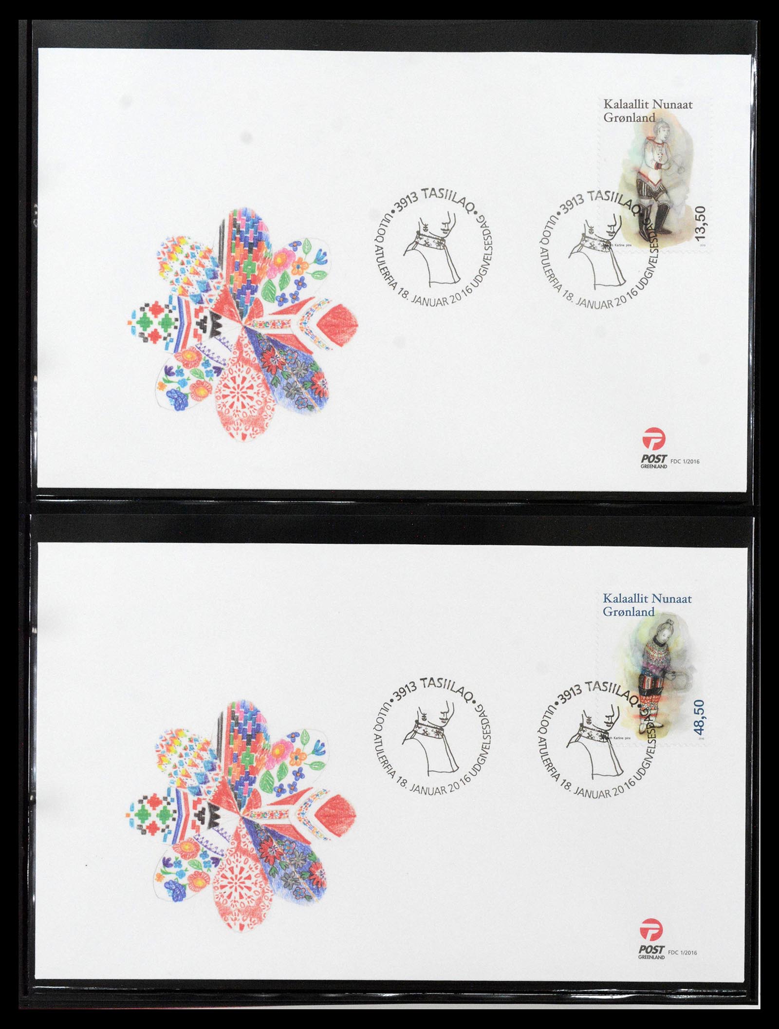 38824 0373 - Stamp collection 38824 Greenland first day covers 1950-2017.