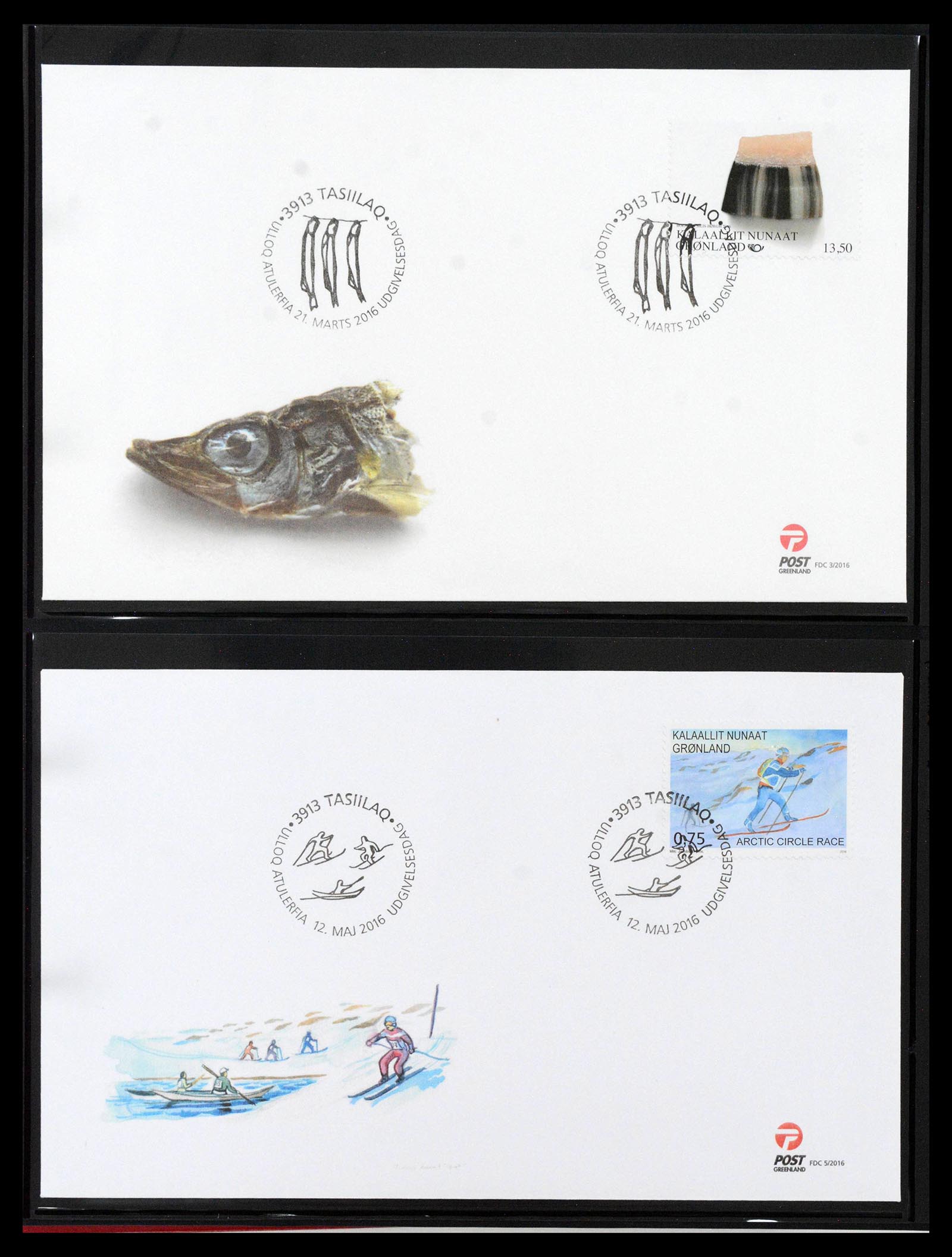 38824 0378 - Stamp collection 38824 Greenland first day covers 1950-2017.