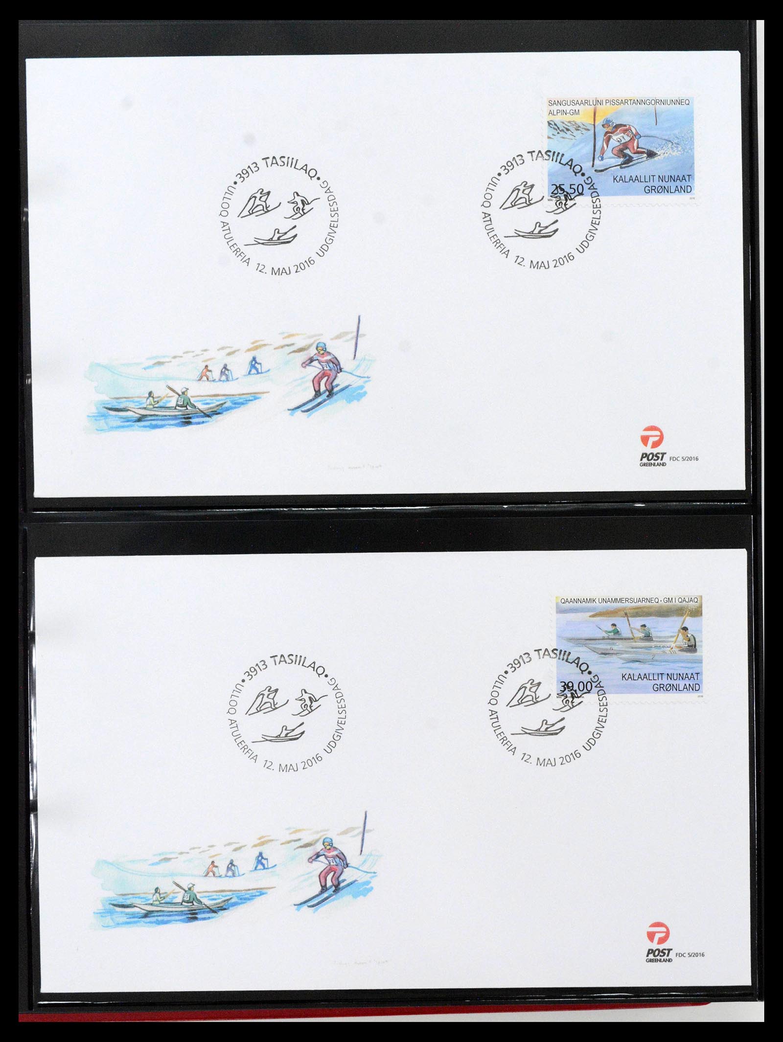 38824 0379 - Stamp collection 38824 Greenland first day covers 1950-2017.