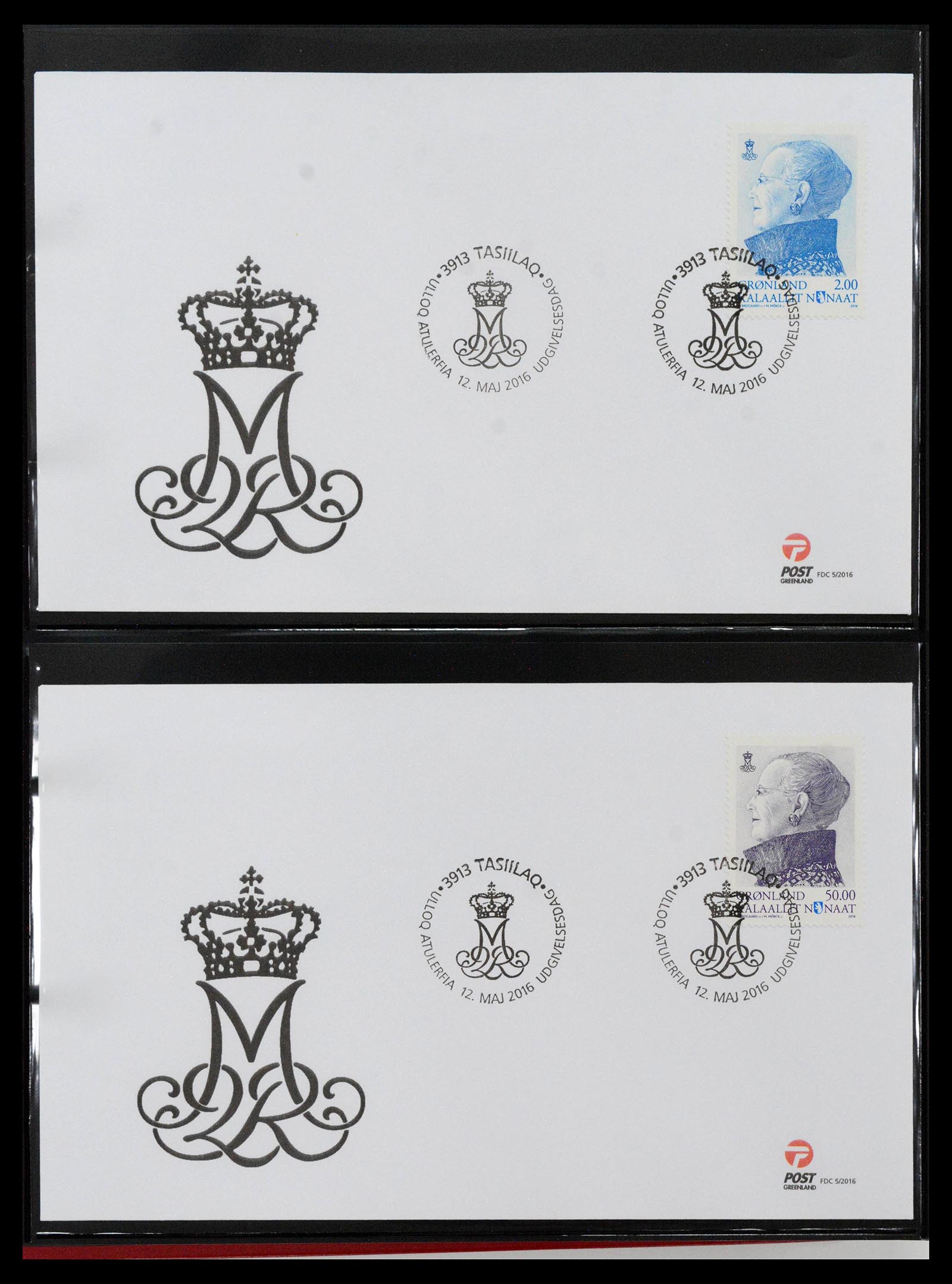 38824 0381 - Stamp collection 38824 Greenland first day covers 1950-2017.