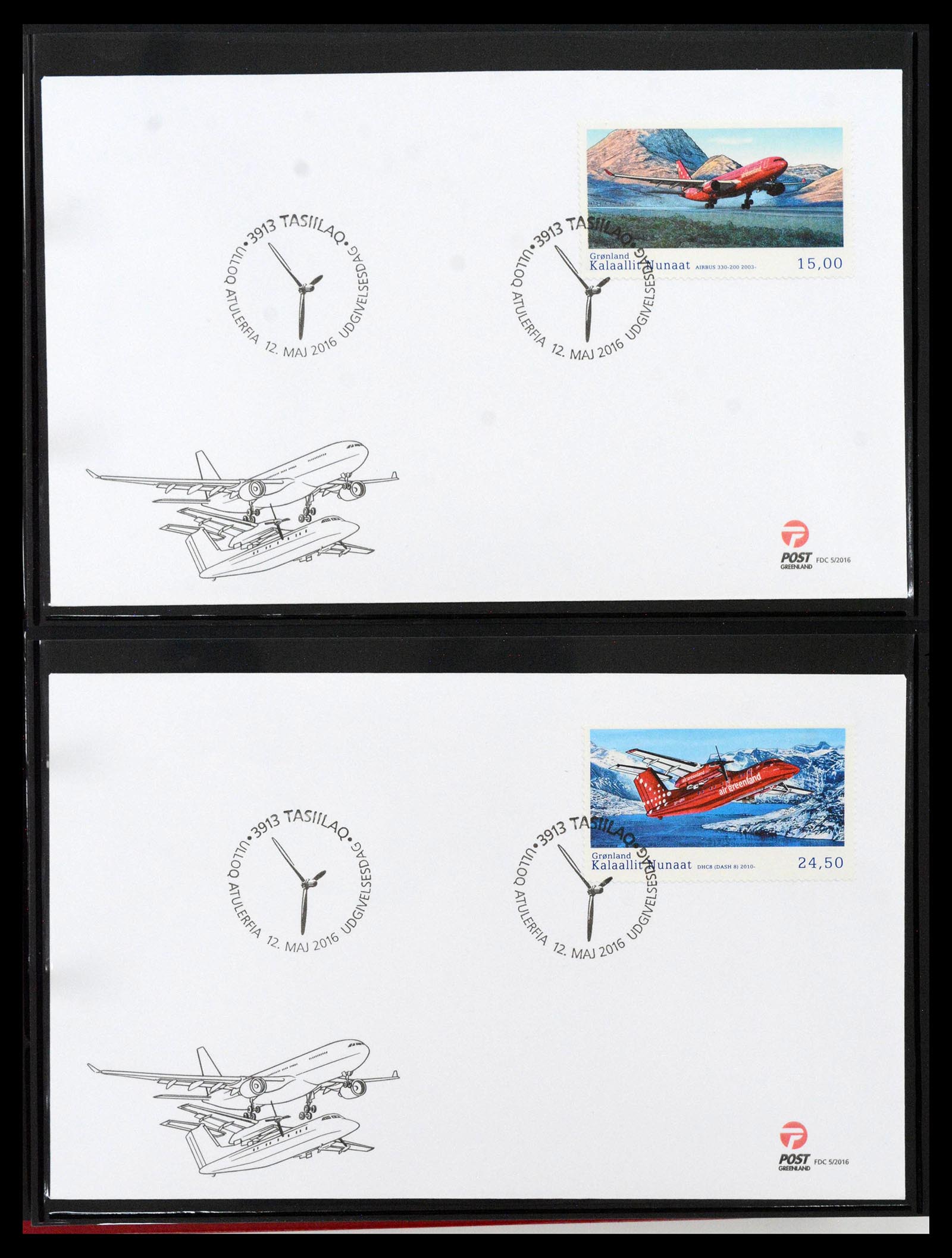 38824 0382 - Stamp collection 38824 Greenland first day covers 1950-2017.