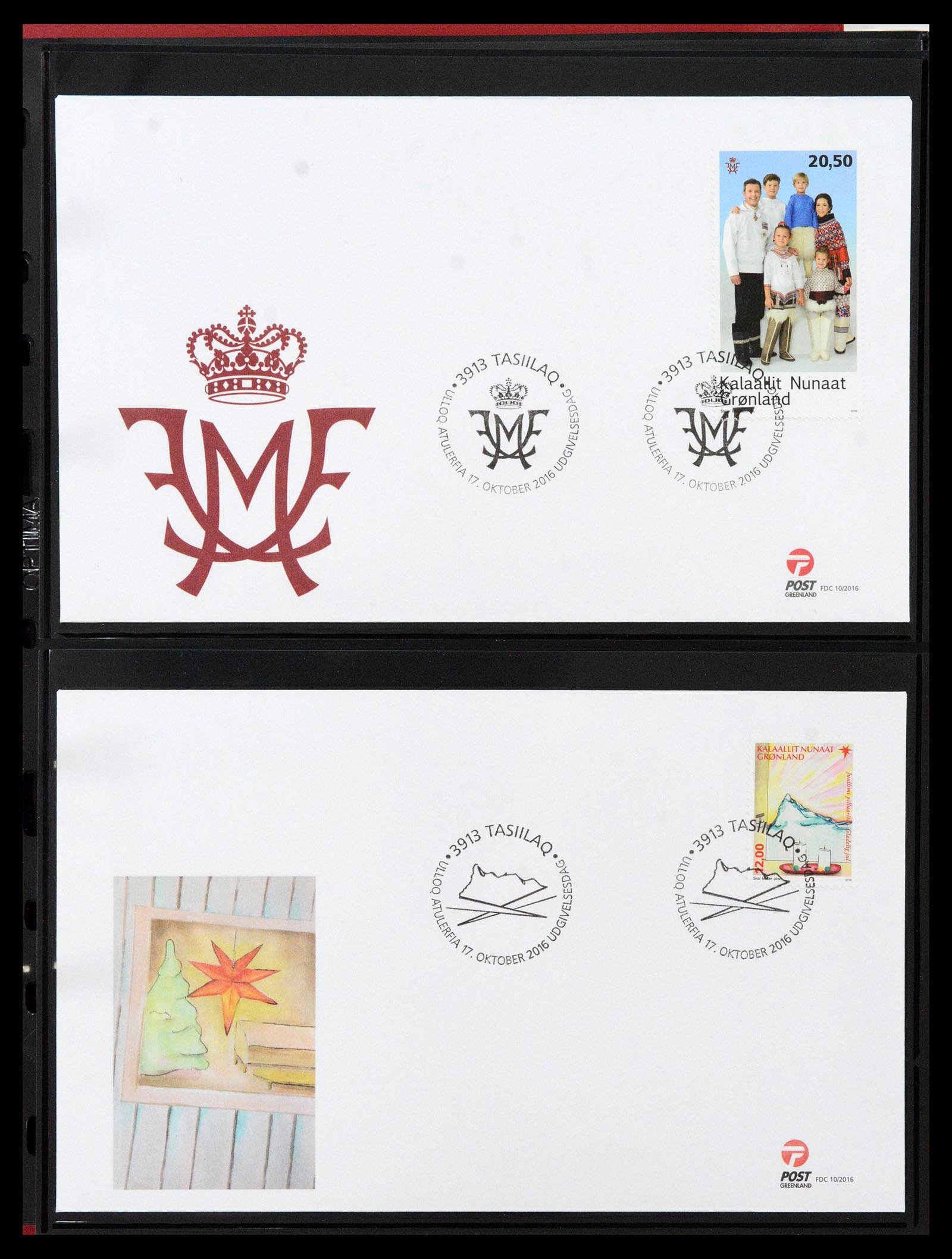 38824 0388 - Stamp collection 38824 Greenland first day covers 1950-2017.