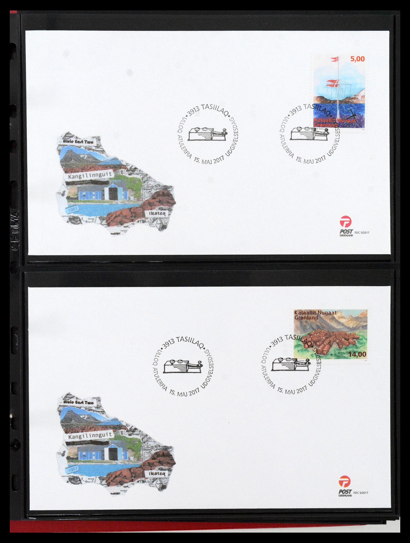 38824 0396 - Stamp collection 38824 Greenland first day covers 1950-2017.