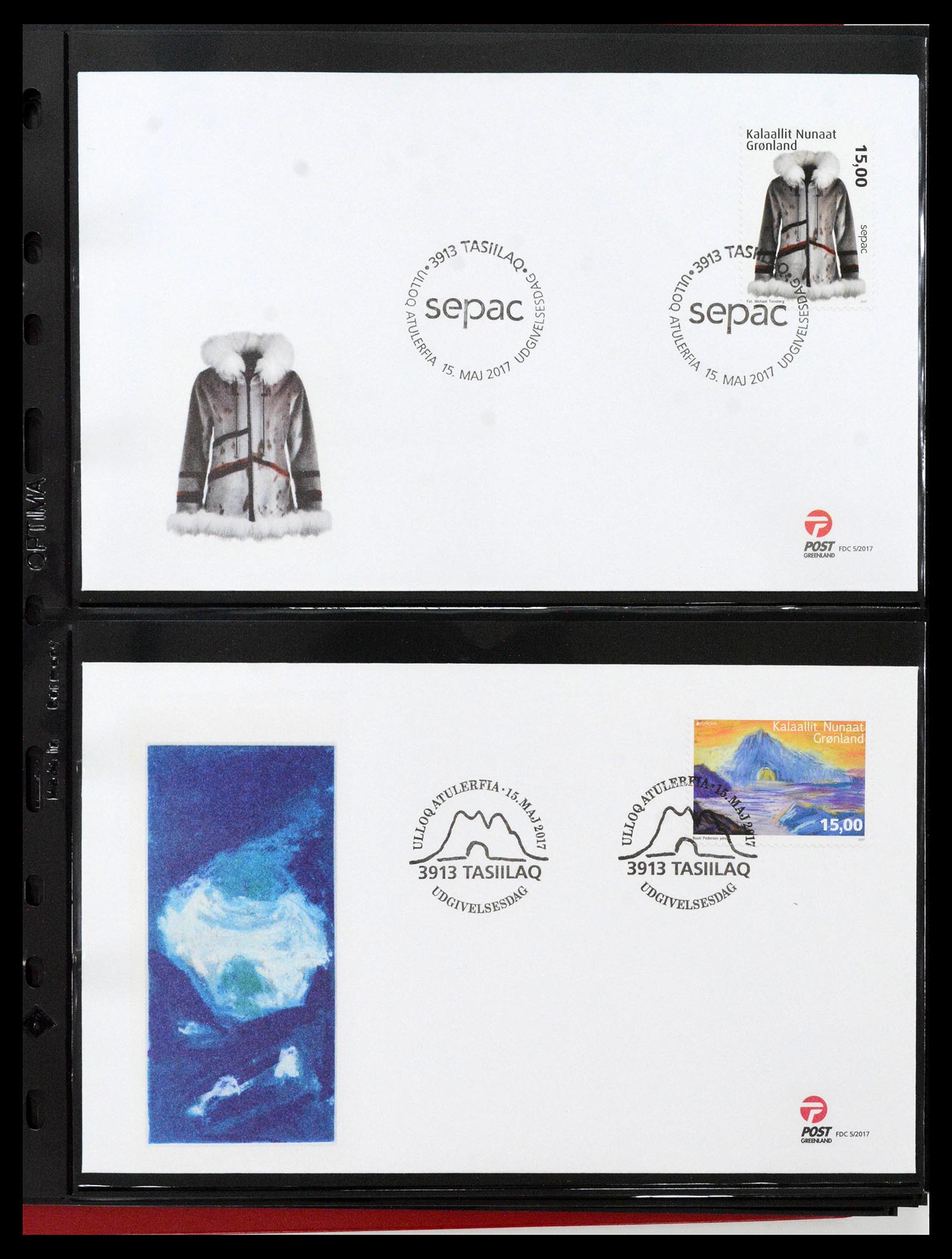 38824 0397 - Stamp collection 38824 Greenland first day covers 1950-2017.