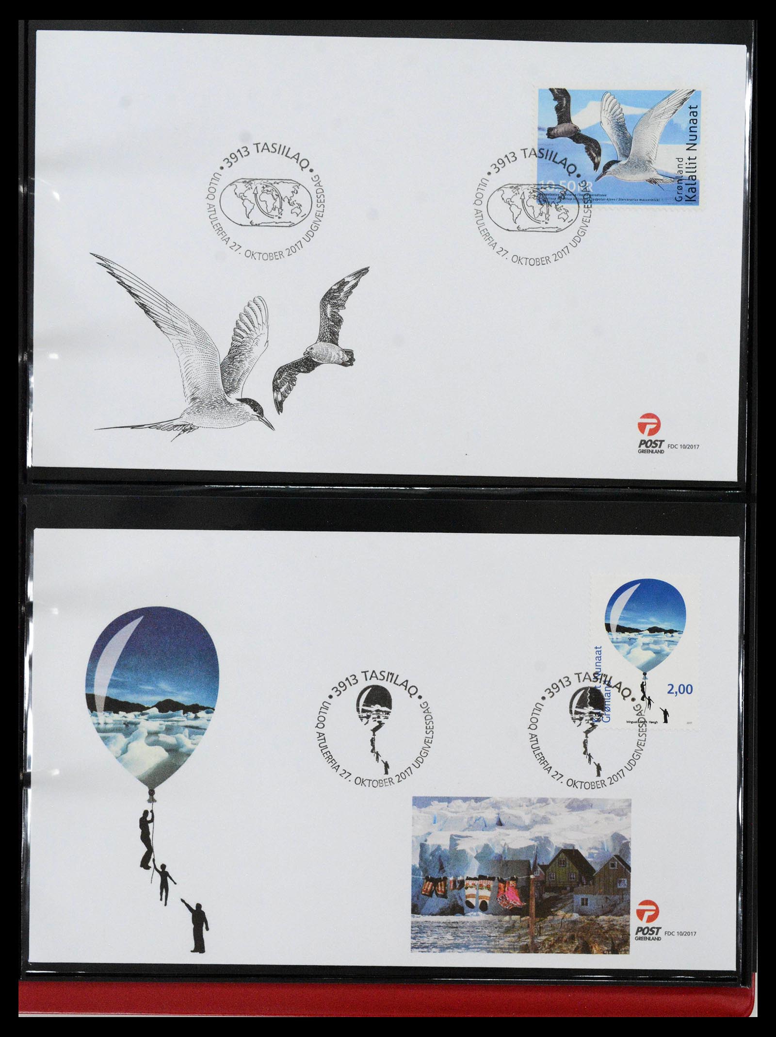 38824 0407 - Stamp collection 38824 Greenland first day covers 1950-2017.