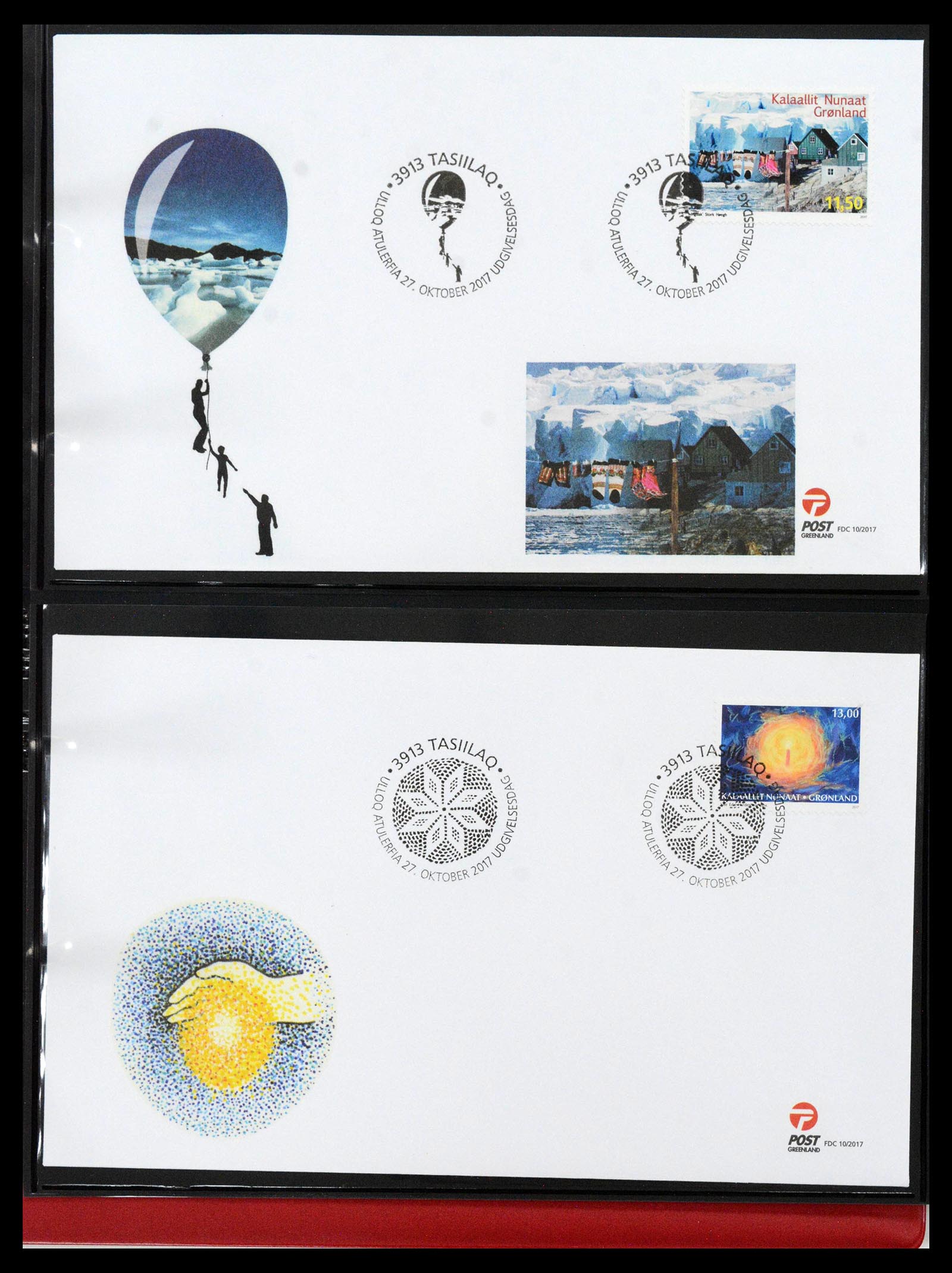 38824 0408 - Stamp collection 38824 Greenland first day covers 1950-2017.