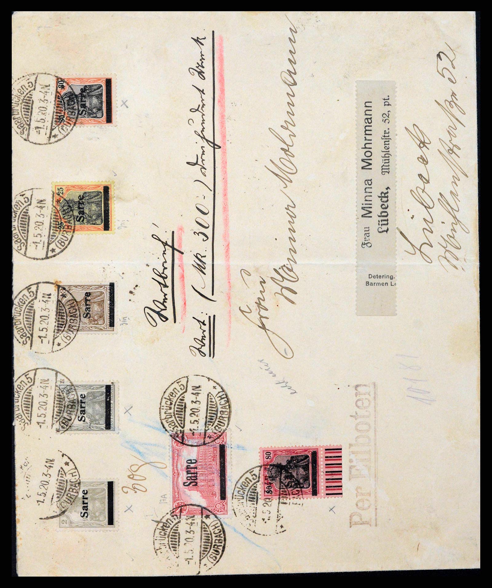 38833 0003 - Postzegelverzameling 38833 Saar 1920-1935.
