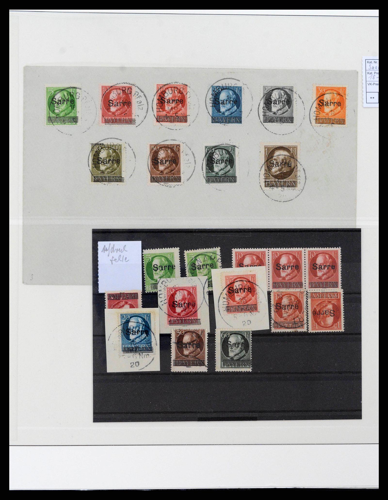 38833 0006 - Postzegelverzameling 38833 Saar 1920-1935.