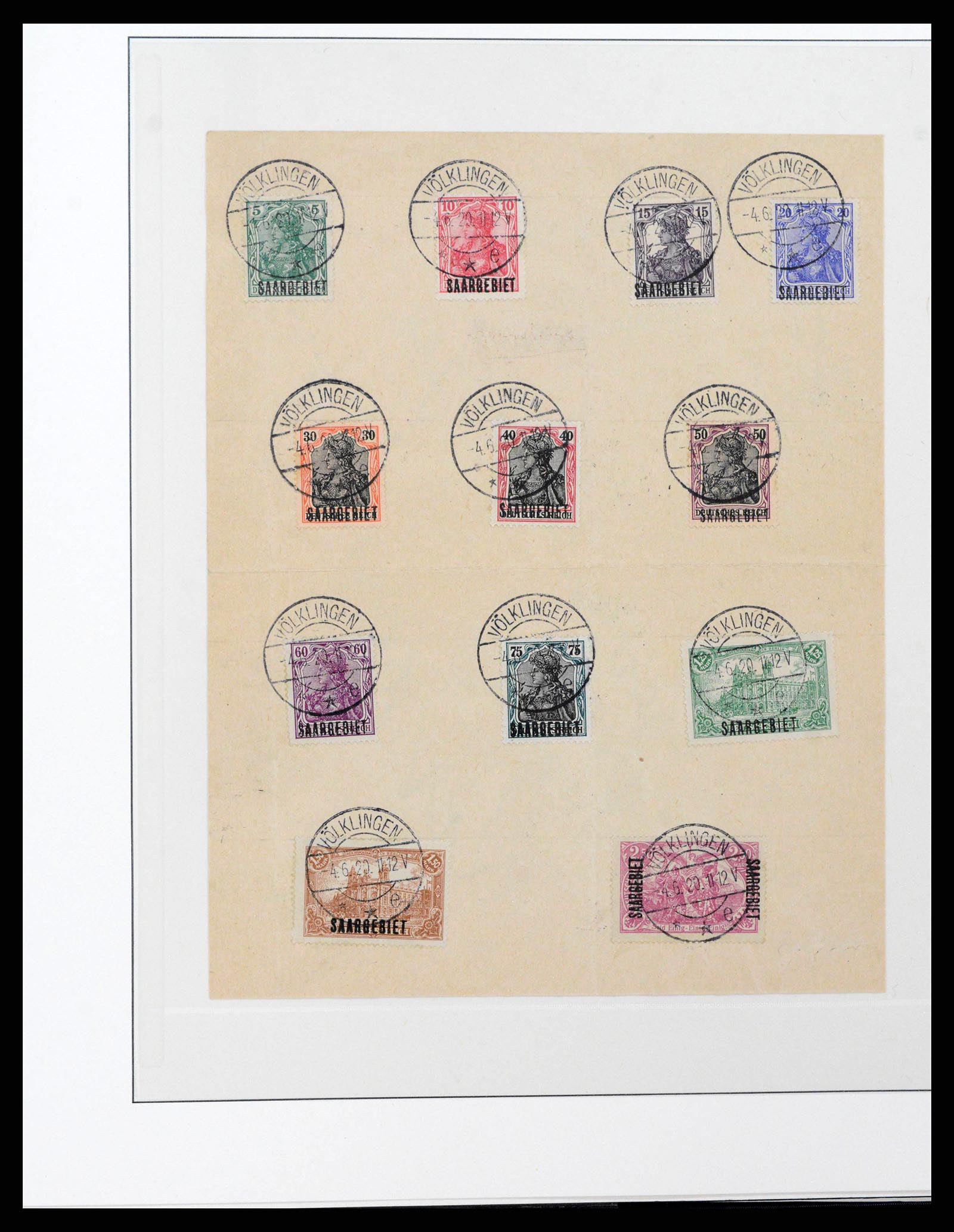 38833 0008 - Postzegelverzameling 38833 Saar 1920-1935.