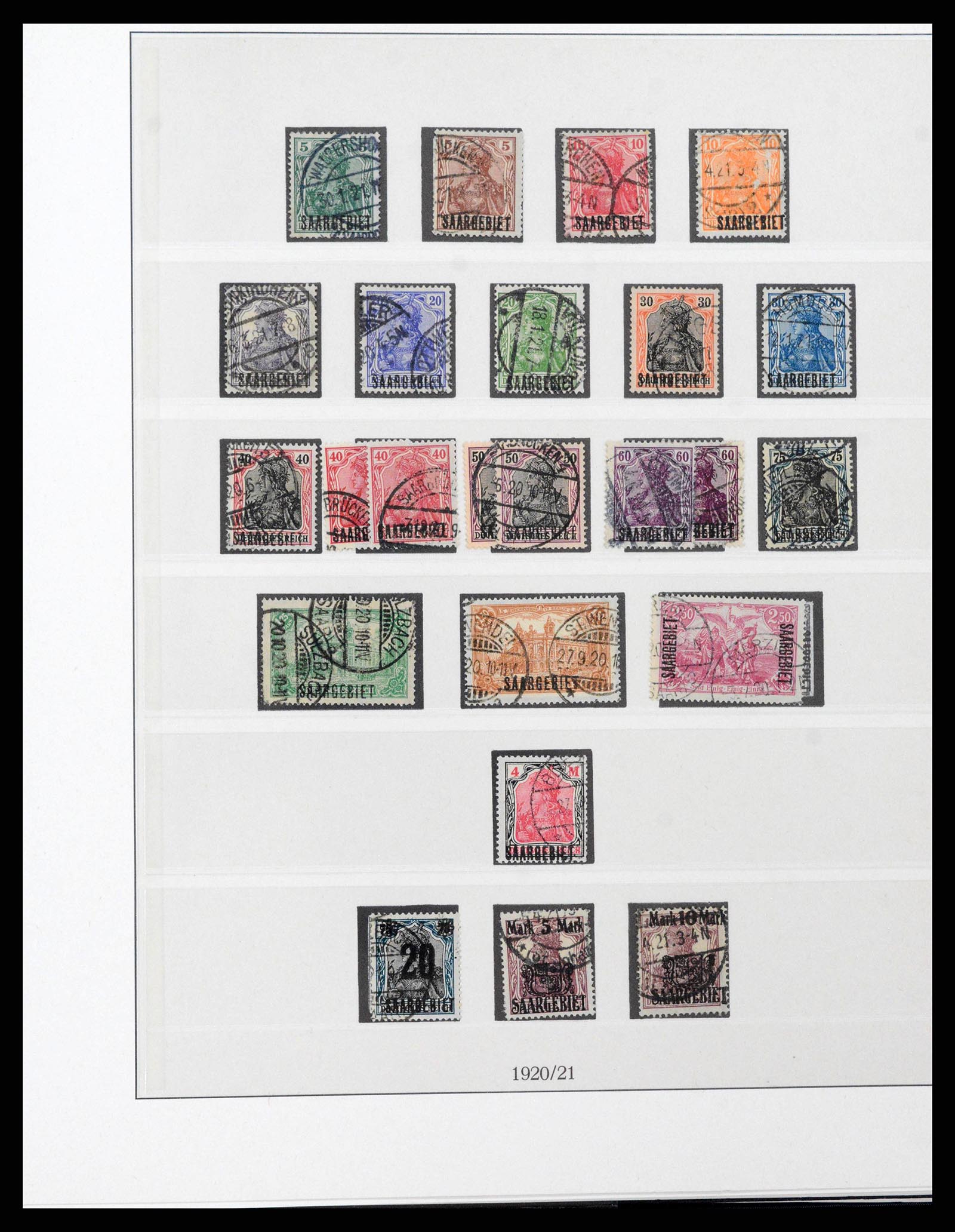 38833 0009 - Postzegelverzameling 38833 Saar 1920-1935.
