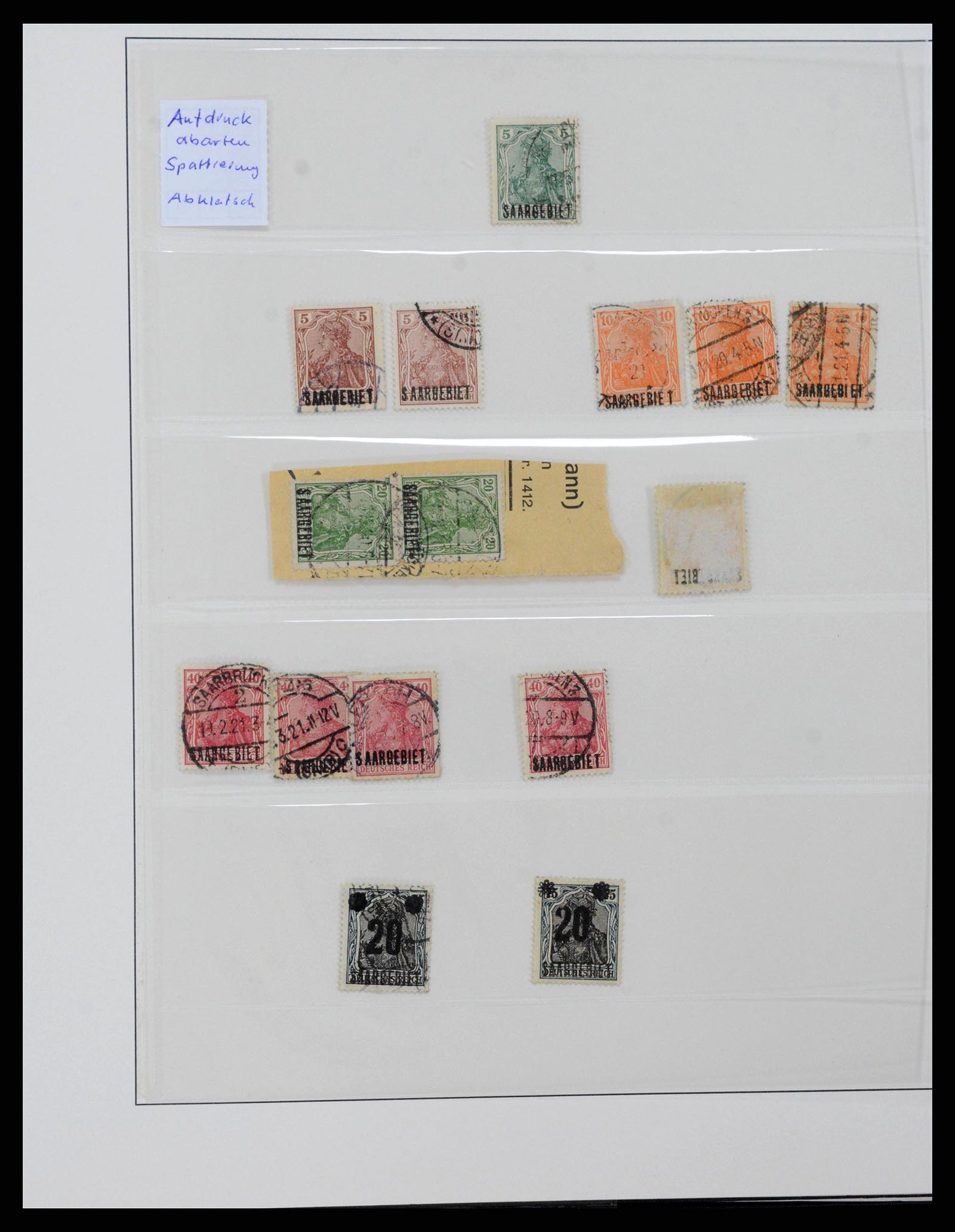 38833 0010 - Postzegelverzameling 38833 Saar 1920-1935.