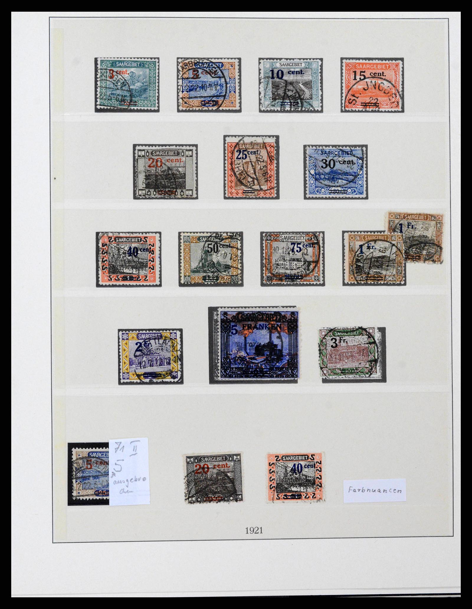 38833 0012 - Postzegelverzameling 38833 Saar 1920-1935.