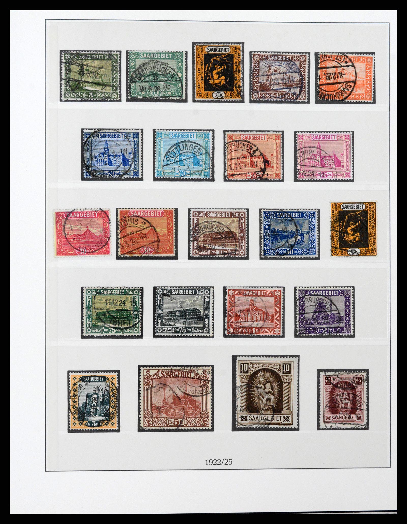 38833 0013 - Postzegelverzameling 38833 Saar 1920-1935.