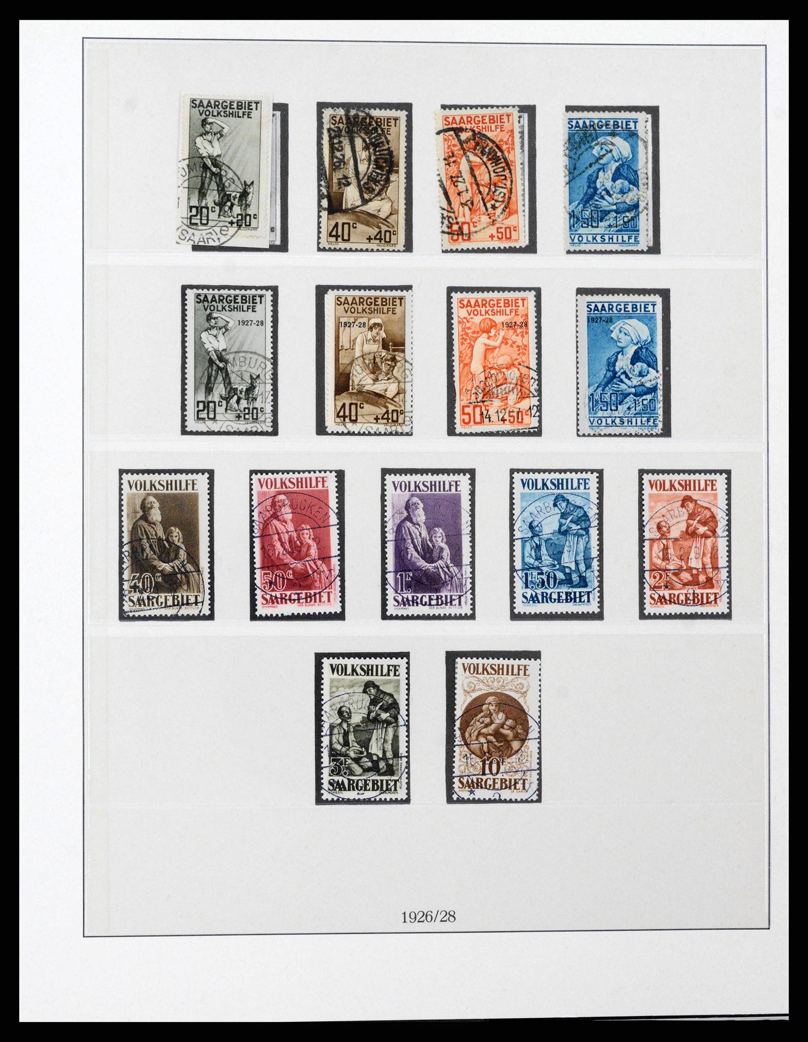 38833 0014 - Postzegelverzameling 38833 Saar 1920-1935.
