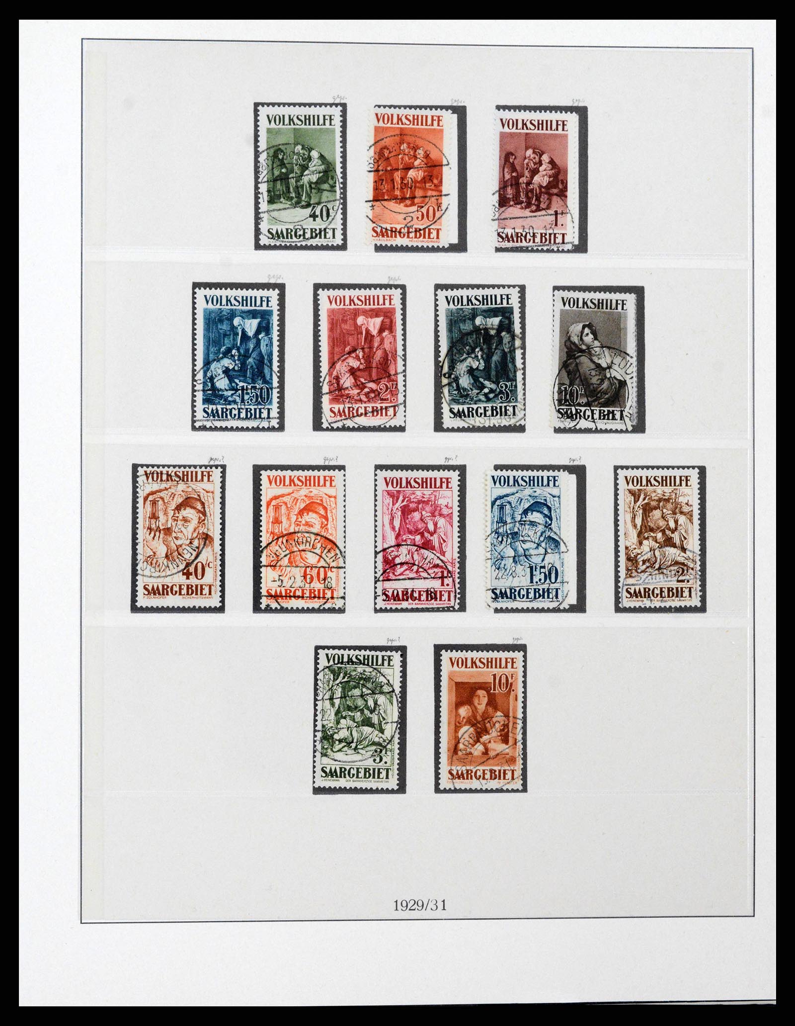 38833 0016 - Postzegelverzameling 38833 Saar 1920-1935.