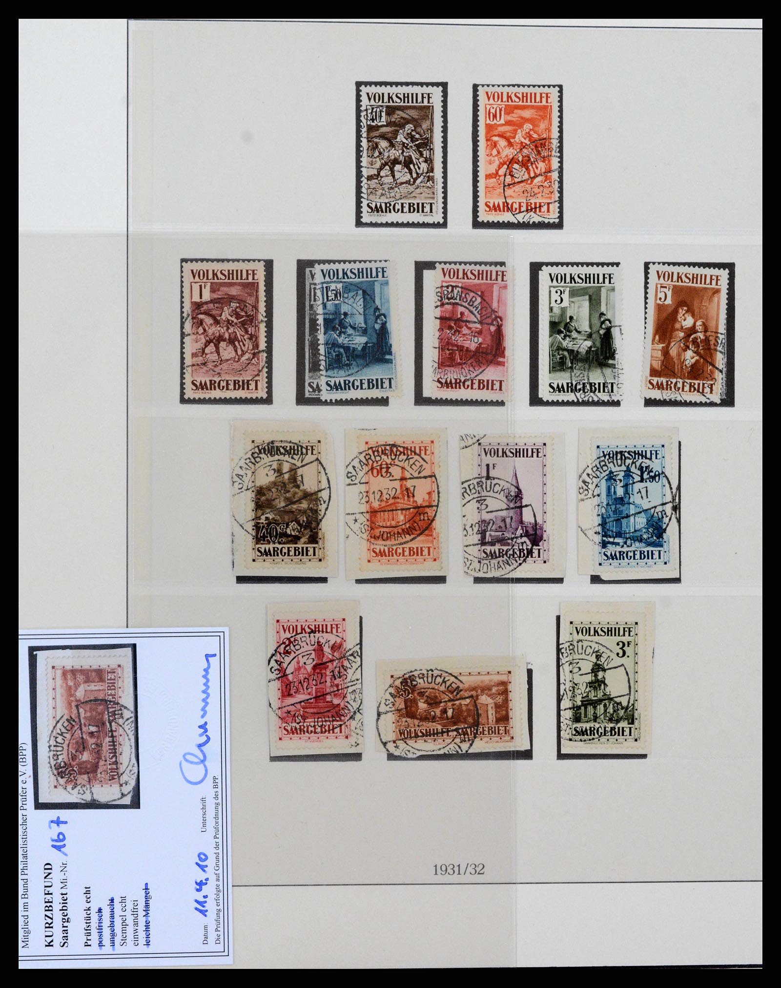 38833 0017 - Postzegelverzameling 38833 Saar 1920-1935.
