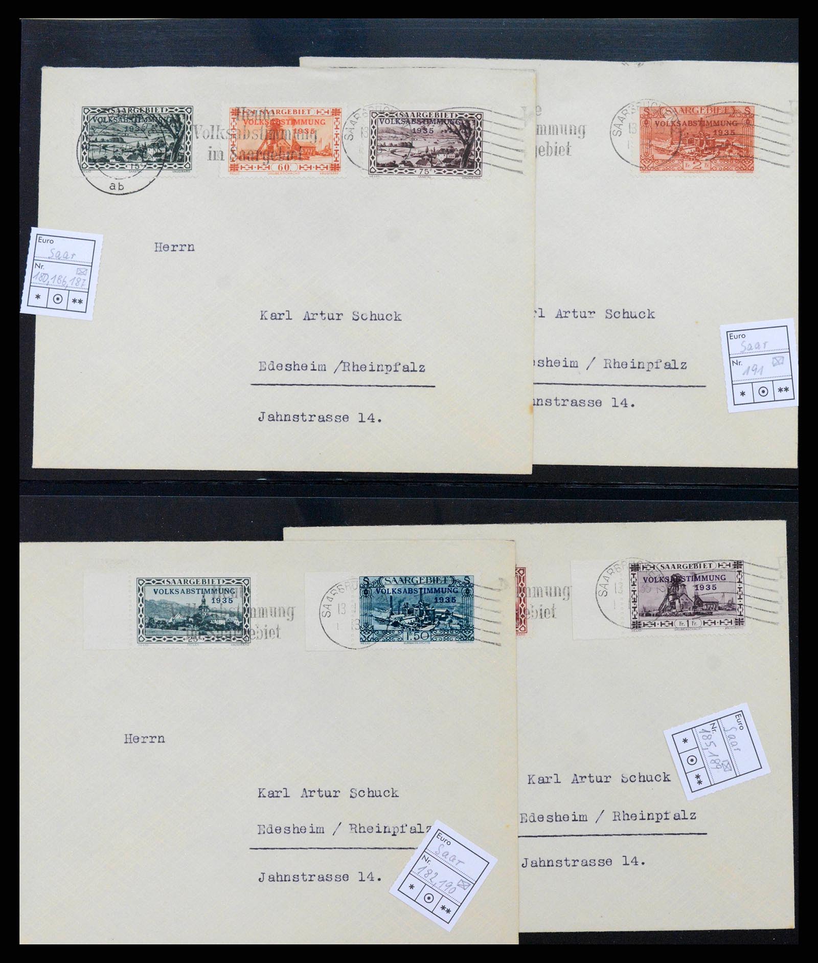 38833 0019 - Postzegelverzameling 38833 Saar 1920-1935.