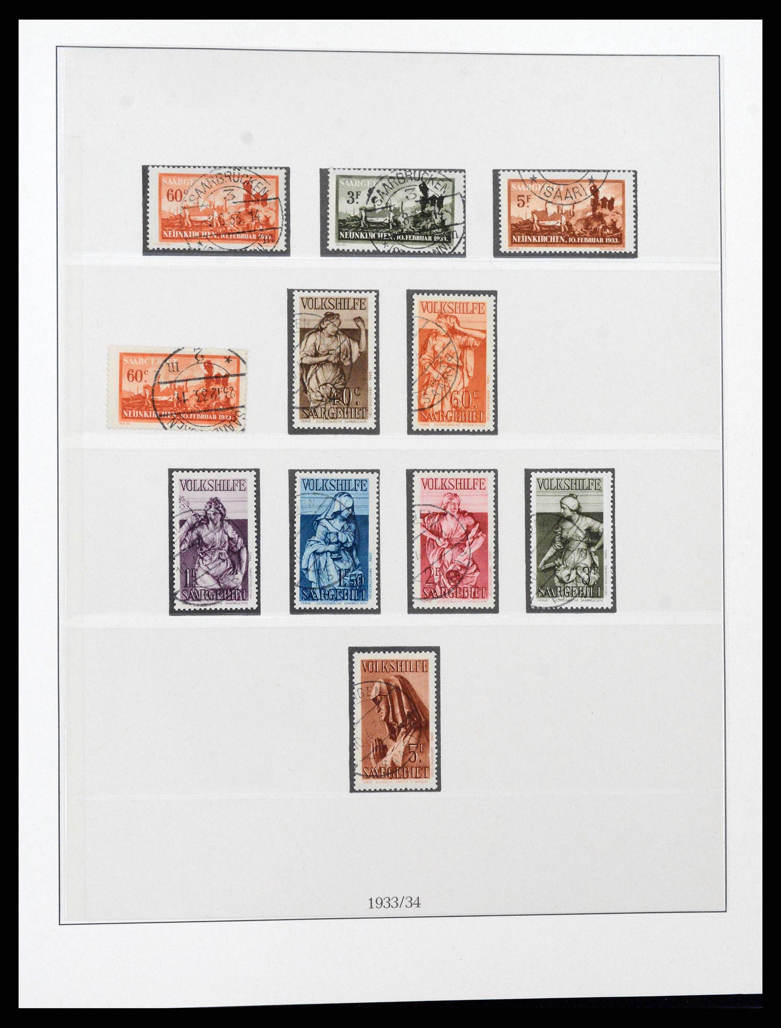 38833 0020 - Postzegelverzameling 38833 Saar 1920-1935.