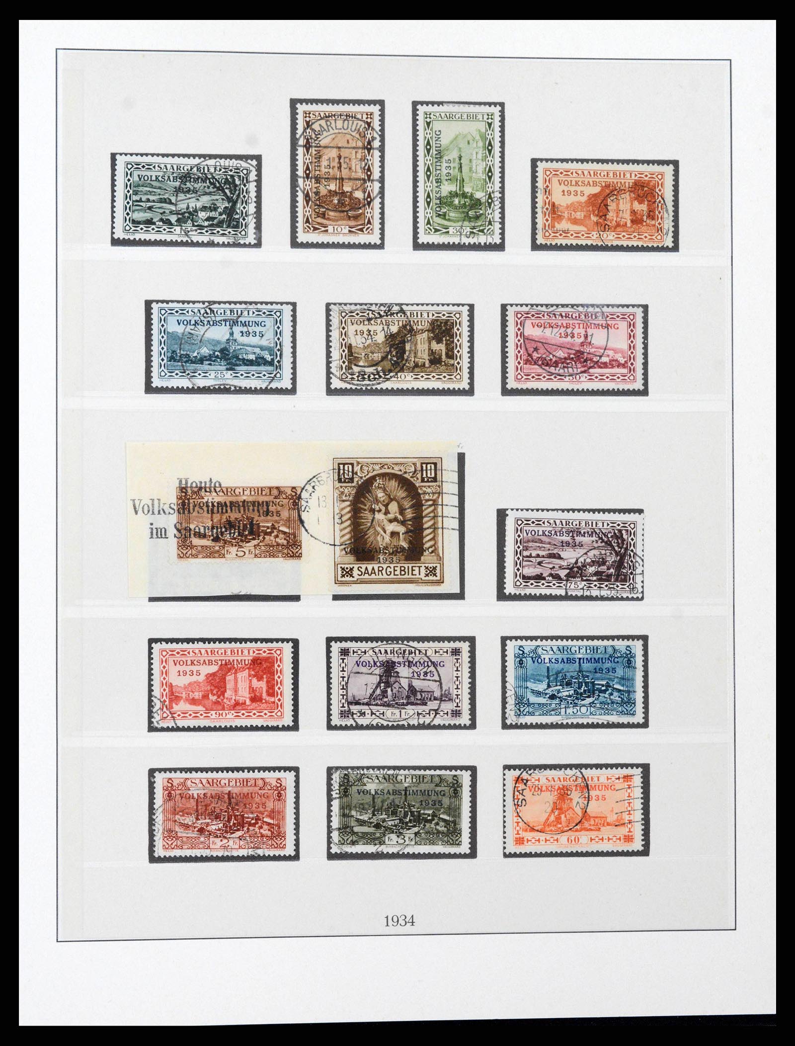 38833 0021 - Postzegelverzameling 38833 Saar 1920-1935.