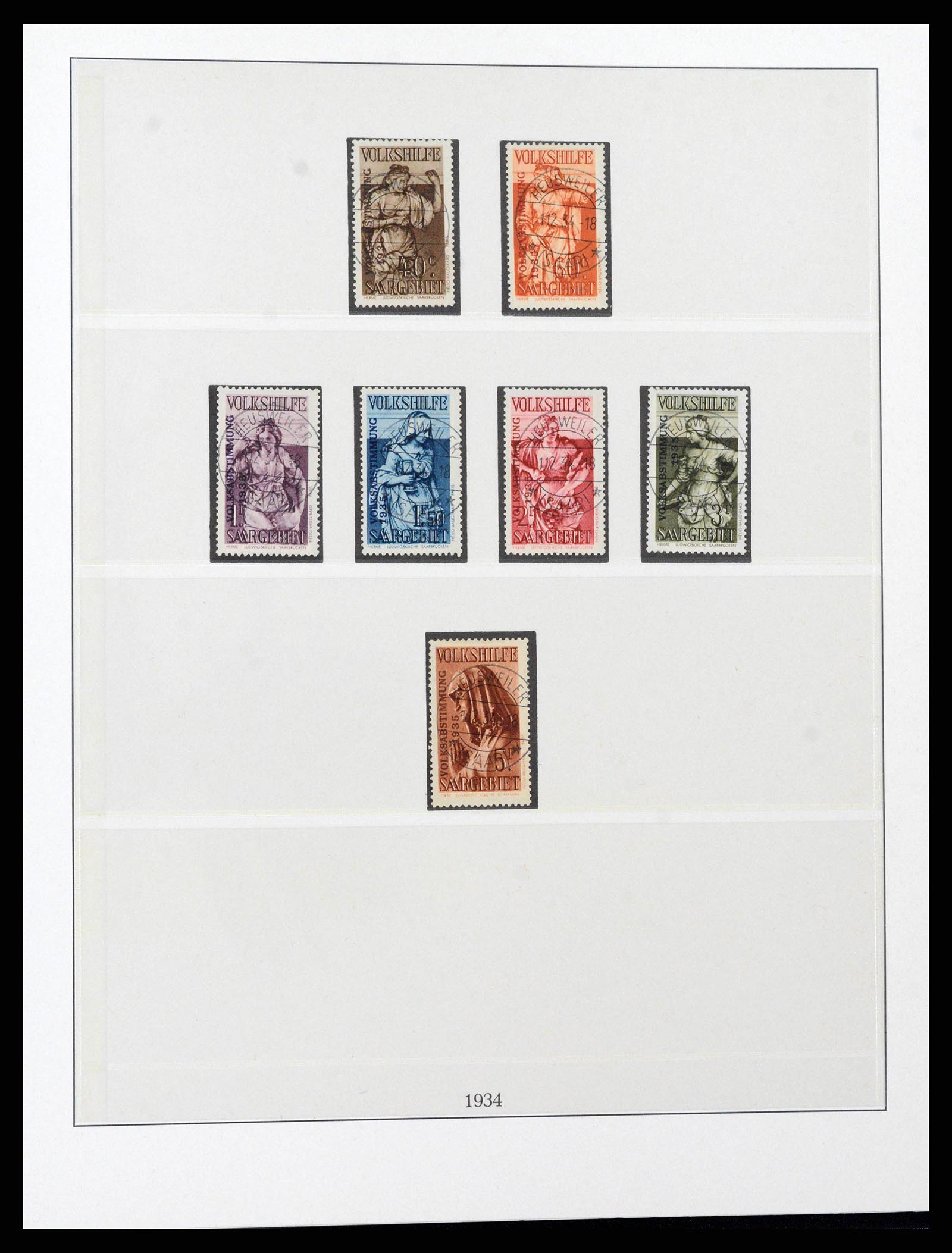 38833 0022 - Postzegelverzameling 38833 Saar 1920-1935.