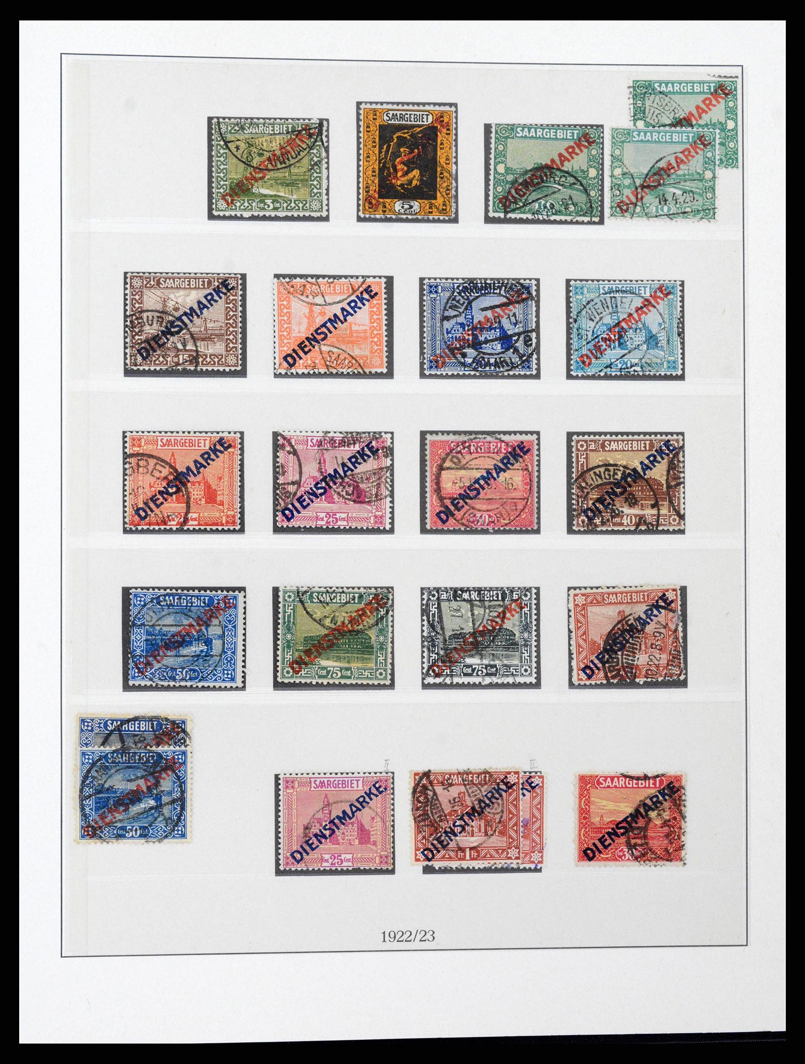 38833 0024 - Postzegelverzameling 38833 Saar 1920-1935.