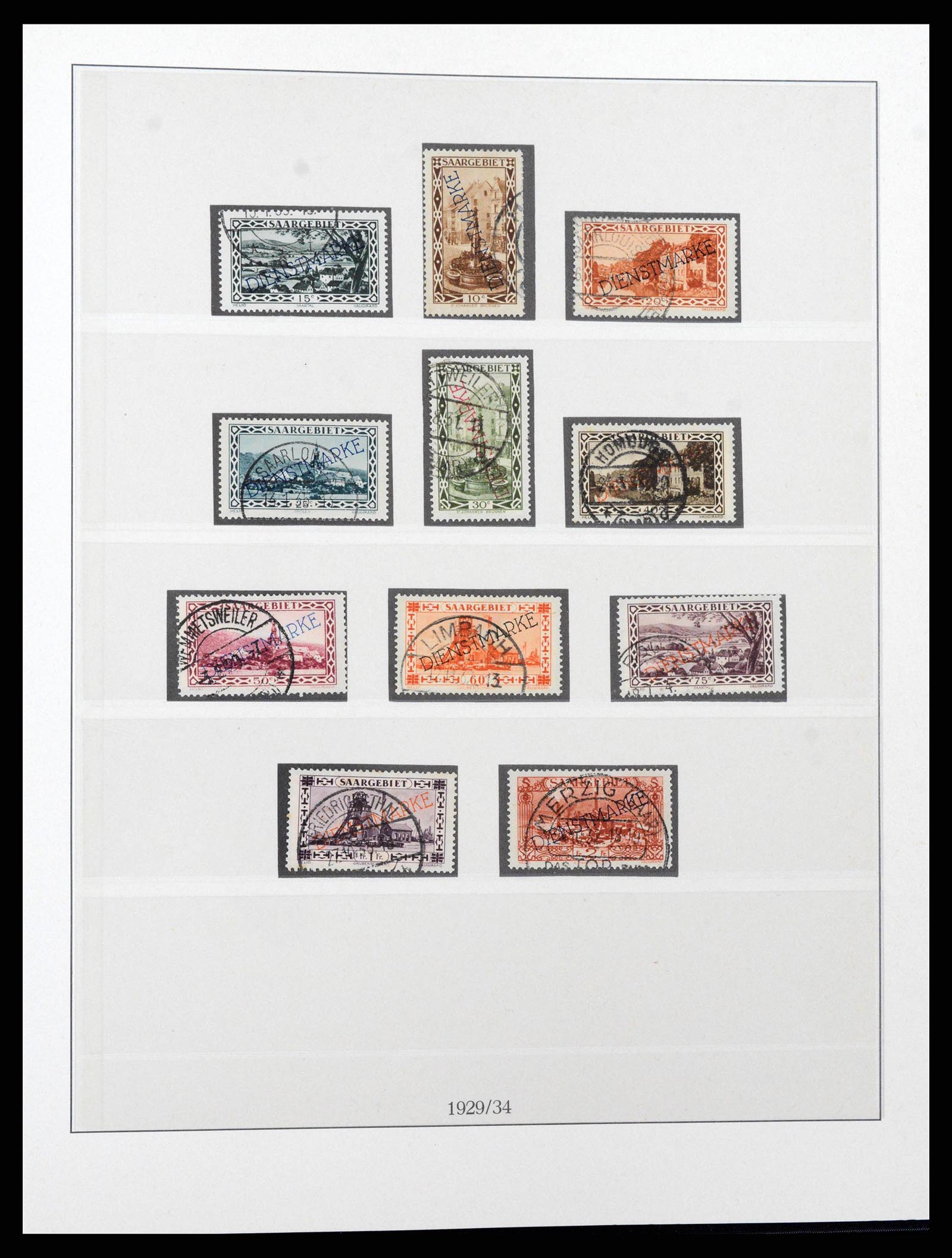 38833 0026 - Postzegelverzameling 38833 Saar 1920-1935.