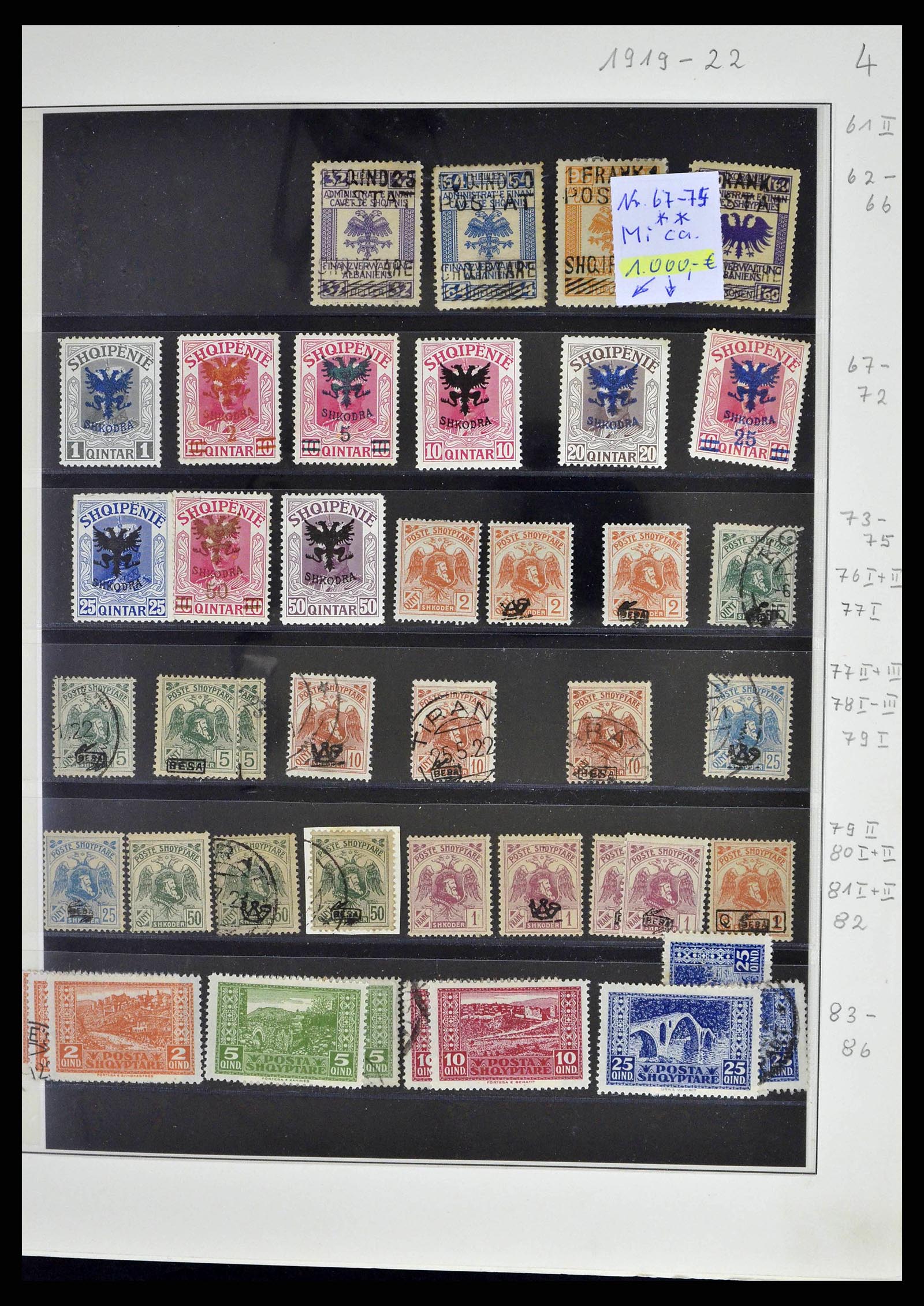 38835 0009 - Postzegelverzameling 38835 Albanië 1912-2015.