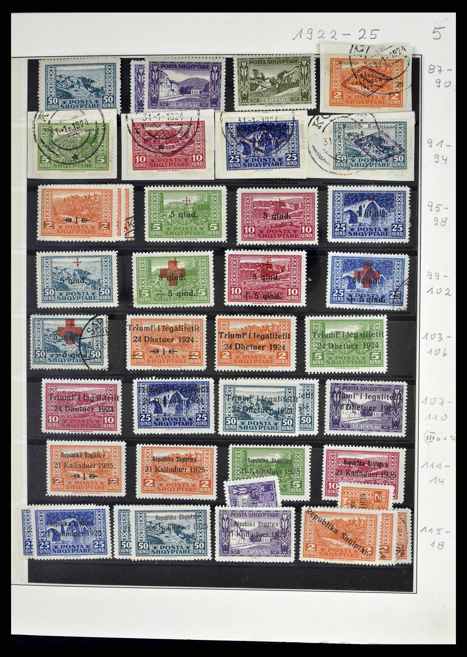 38835 0010 - Postzegelverzameling 38835 Albanië 1912-2015.