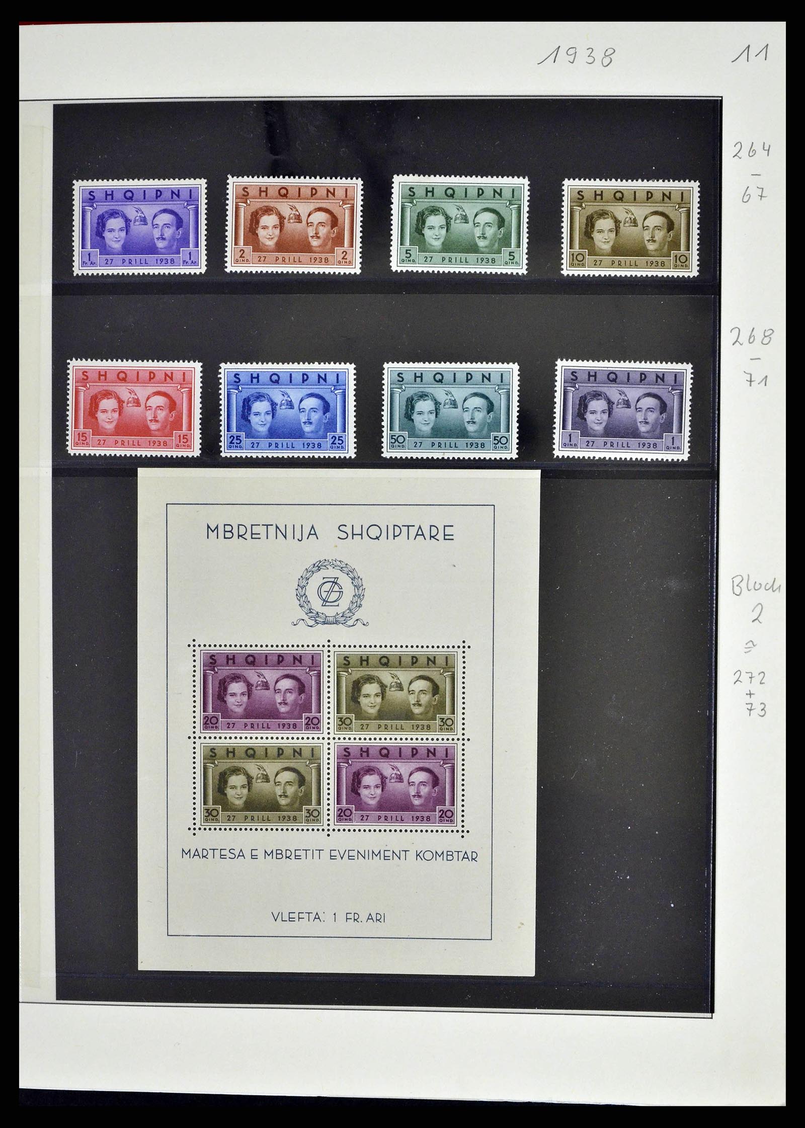 38835 0016 - Postzegelverzameling 38835 Albanië 1912-2015.