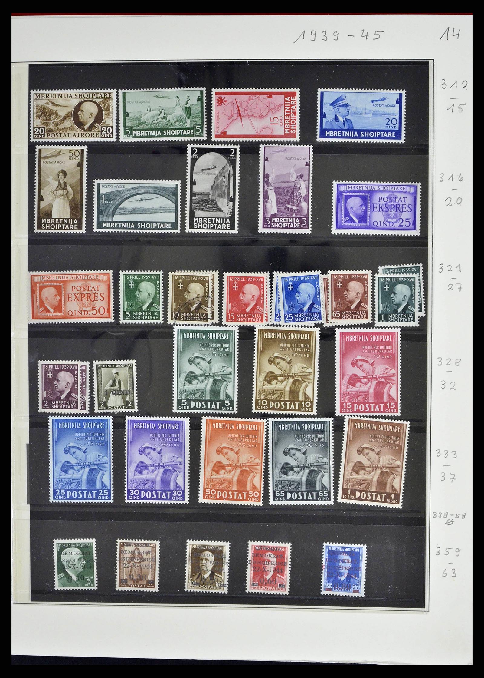 38835 0019 - Postzegelverzameling 38835 Albanië 1912-2015.