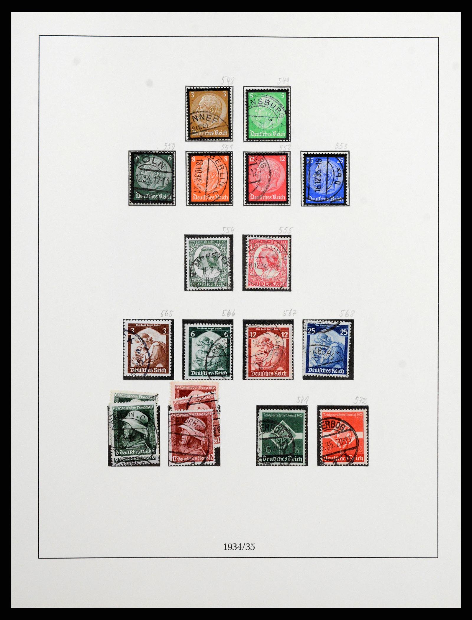 38836 0008 - Stamp collection 38836 German Reich 1933-1945.