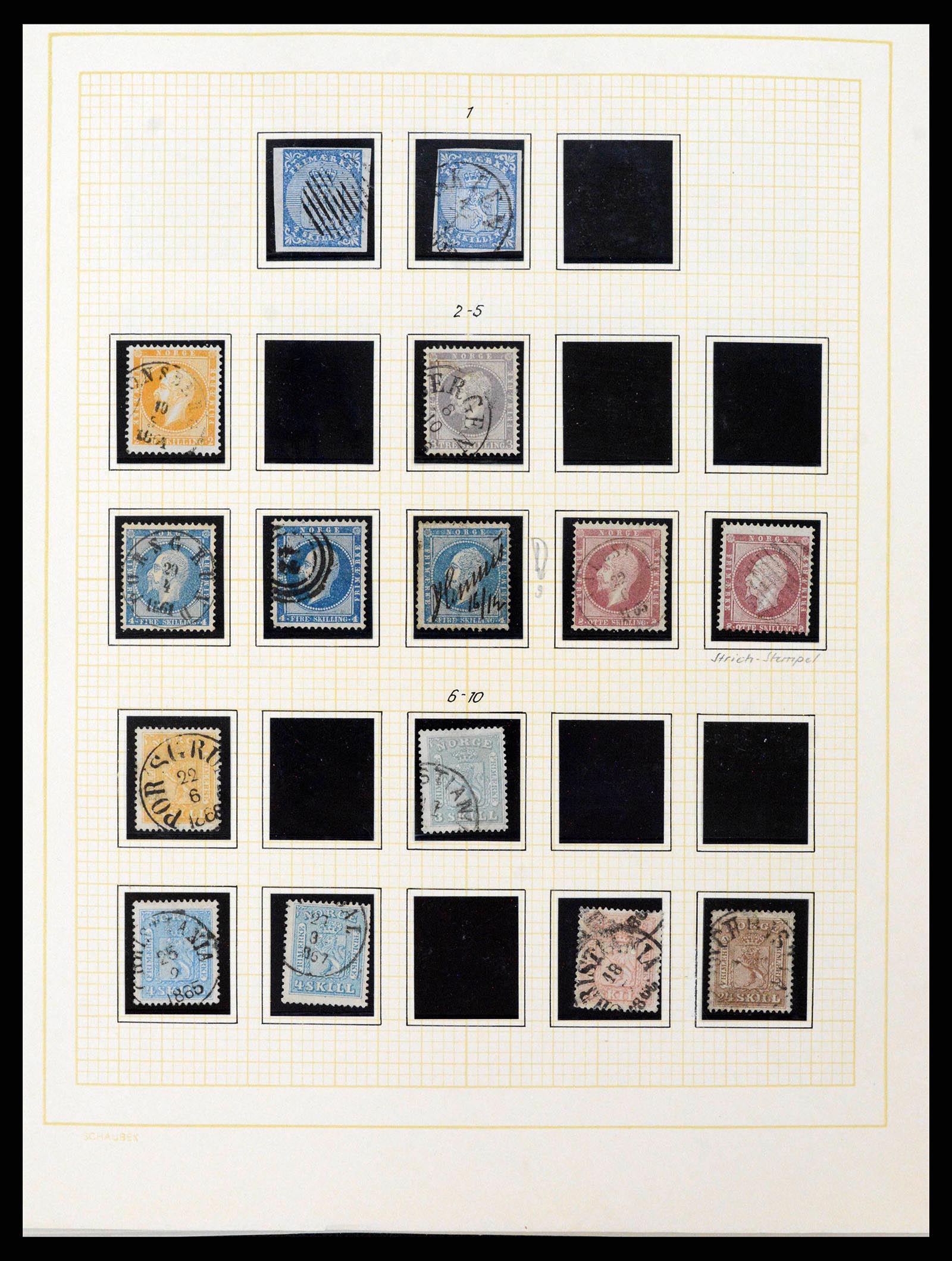 38838 0001 - Postzegelverzameling 38838 Noorwegen 1855-1970.
