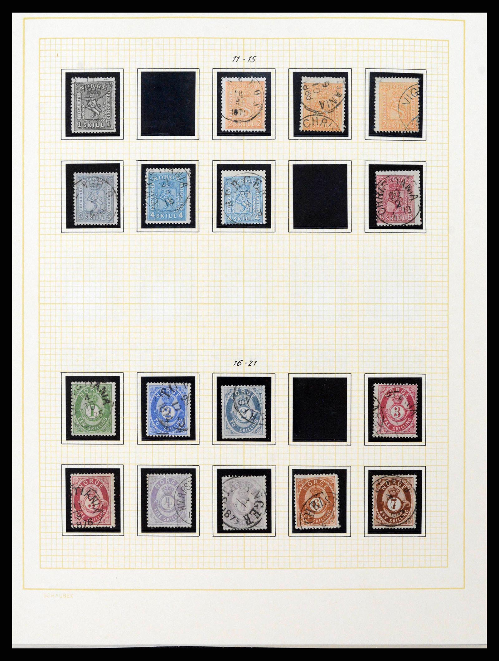 38838 0002 - Postzegelverzameling 38838 Noorwegen 1855-1970.
