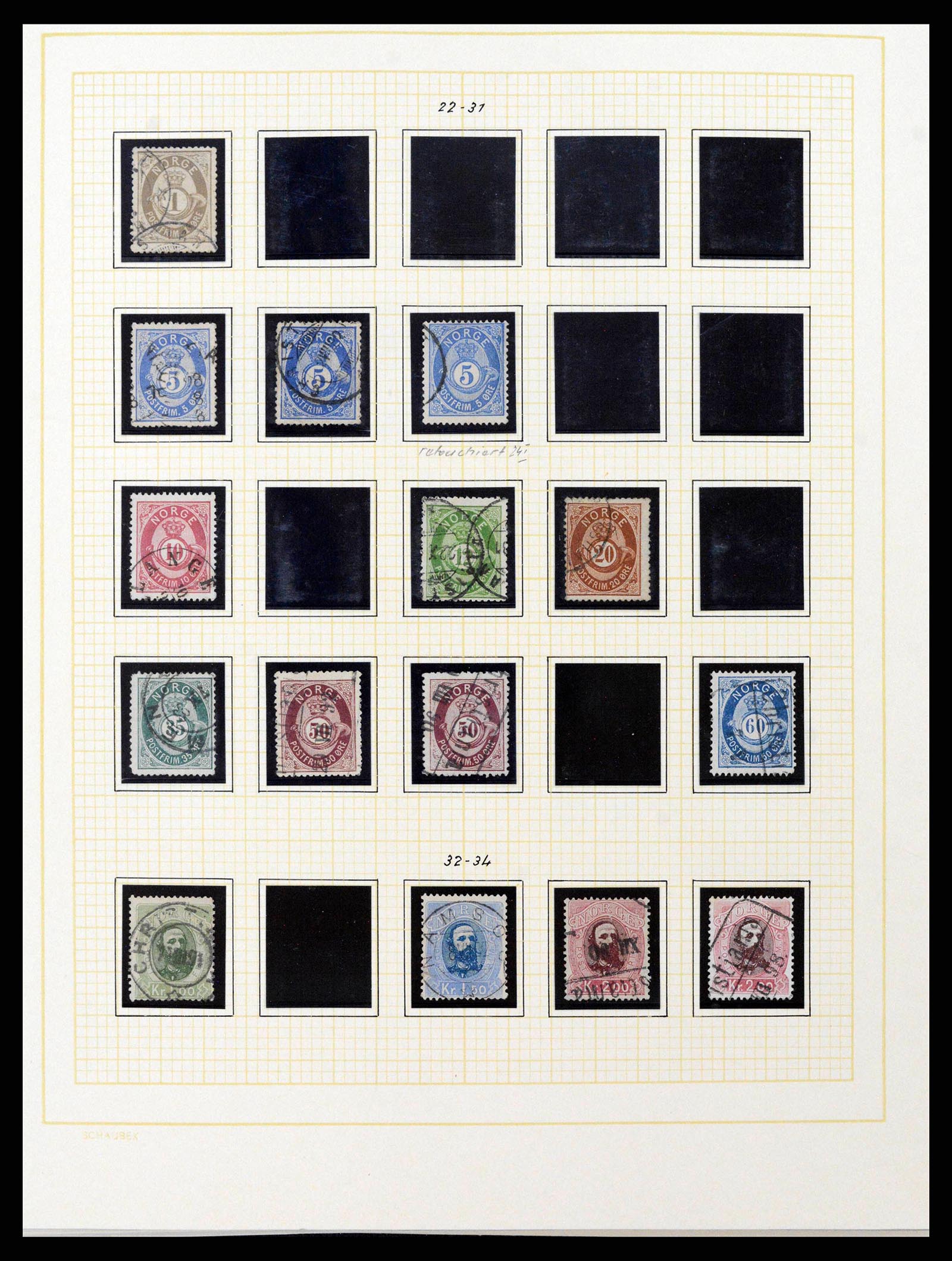 38838 0003 - Postzegelverzameling 38838 Noorwegen 1855-1970.
